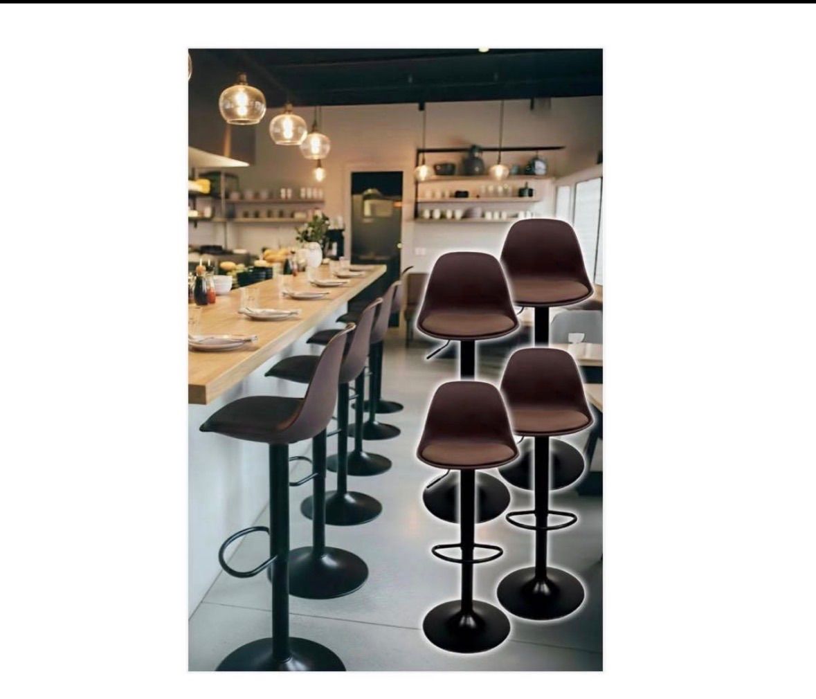 8tail バーチェア 4脚セット ブラウン×ブラック 8tail バーチェア 4脚セット ブラウン×ブラック - メルカリ