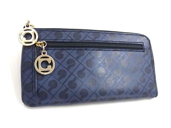 GHERARDINI ゲラルディーニ　長財布　ネイビー　未使用 □美品□ GHERARDINI ゲラルディーニ PVC L字ファスナー 長財布