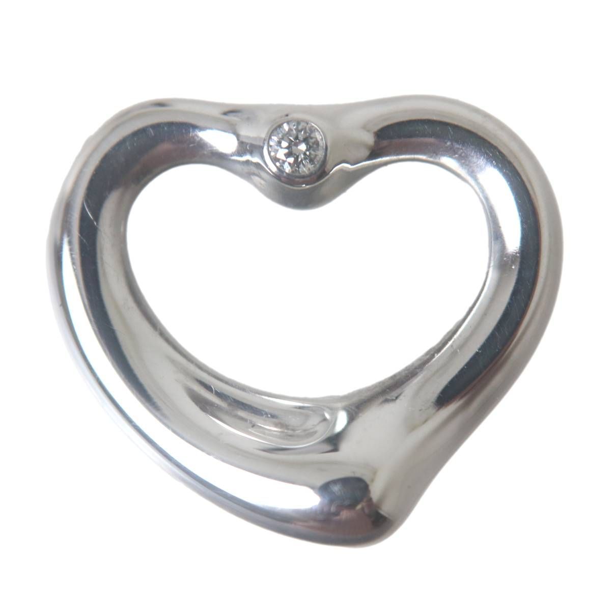 ティファニー　オープンハート　ダイア2P ペンダントトップ Tiffany&Co. /ティファニー 2P ダイヤ オープンハート エルサ