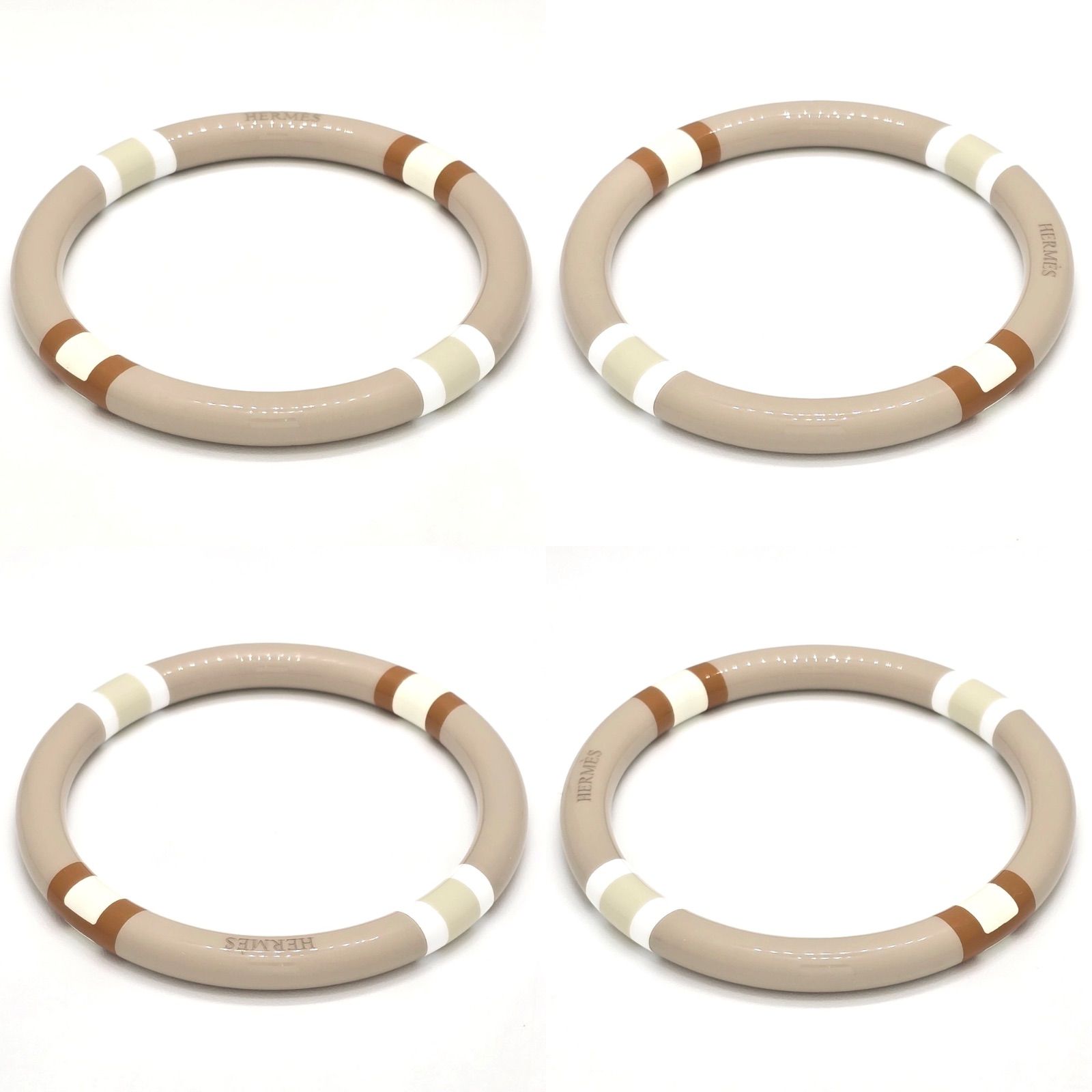 極美品✨　HERMES ブレスレット　バングル　Hエキップ　ラッカーウッド 極美品✨HERMES ブレスレットバングルHエキップラッカーウッド