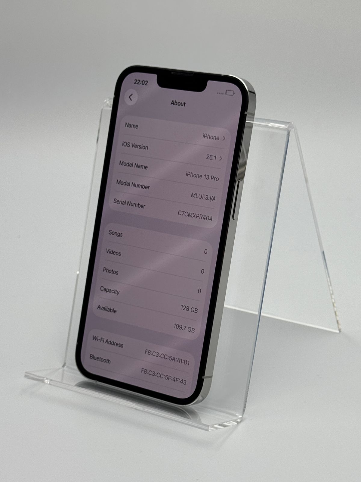 中古C】iPhone 13 Pro 128GB シルバー バッテリー【84