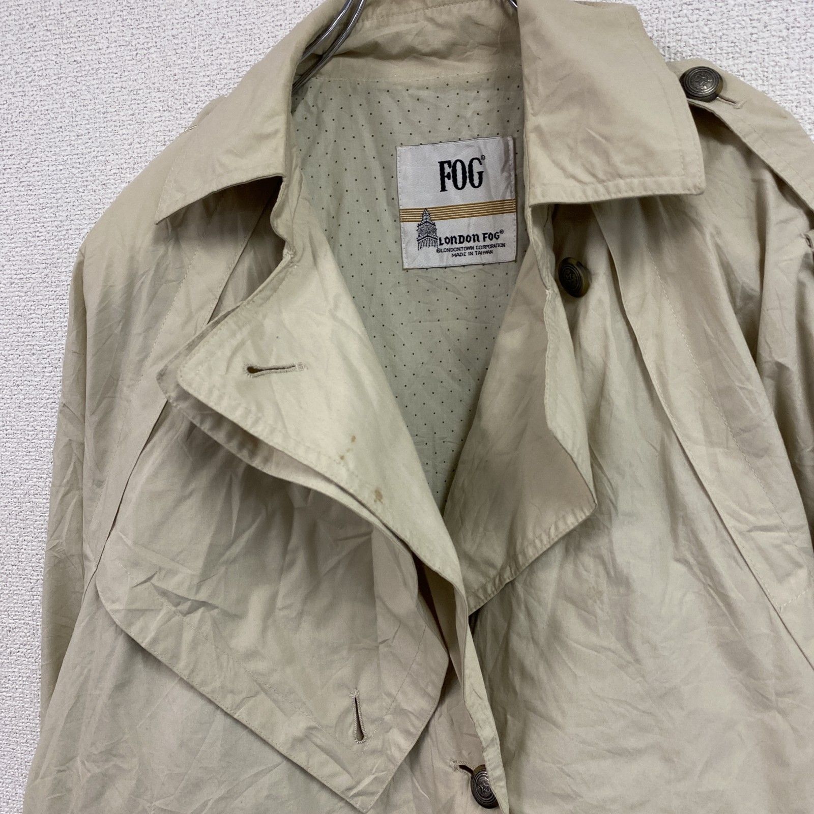 古着 used LONDON FOG ロンドンフォグ ダブルトレンチコート ベージュ