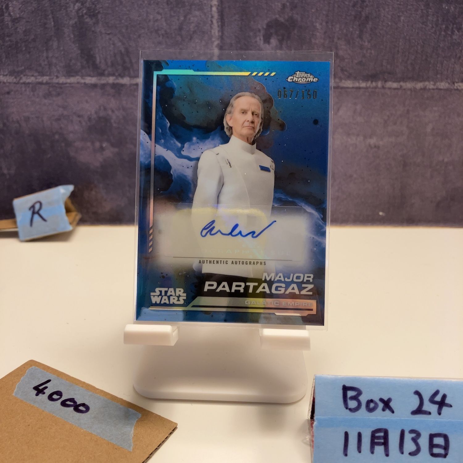 Topps Chrome Anton Lesser Major Partagaz 067/150 直筆サインカード