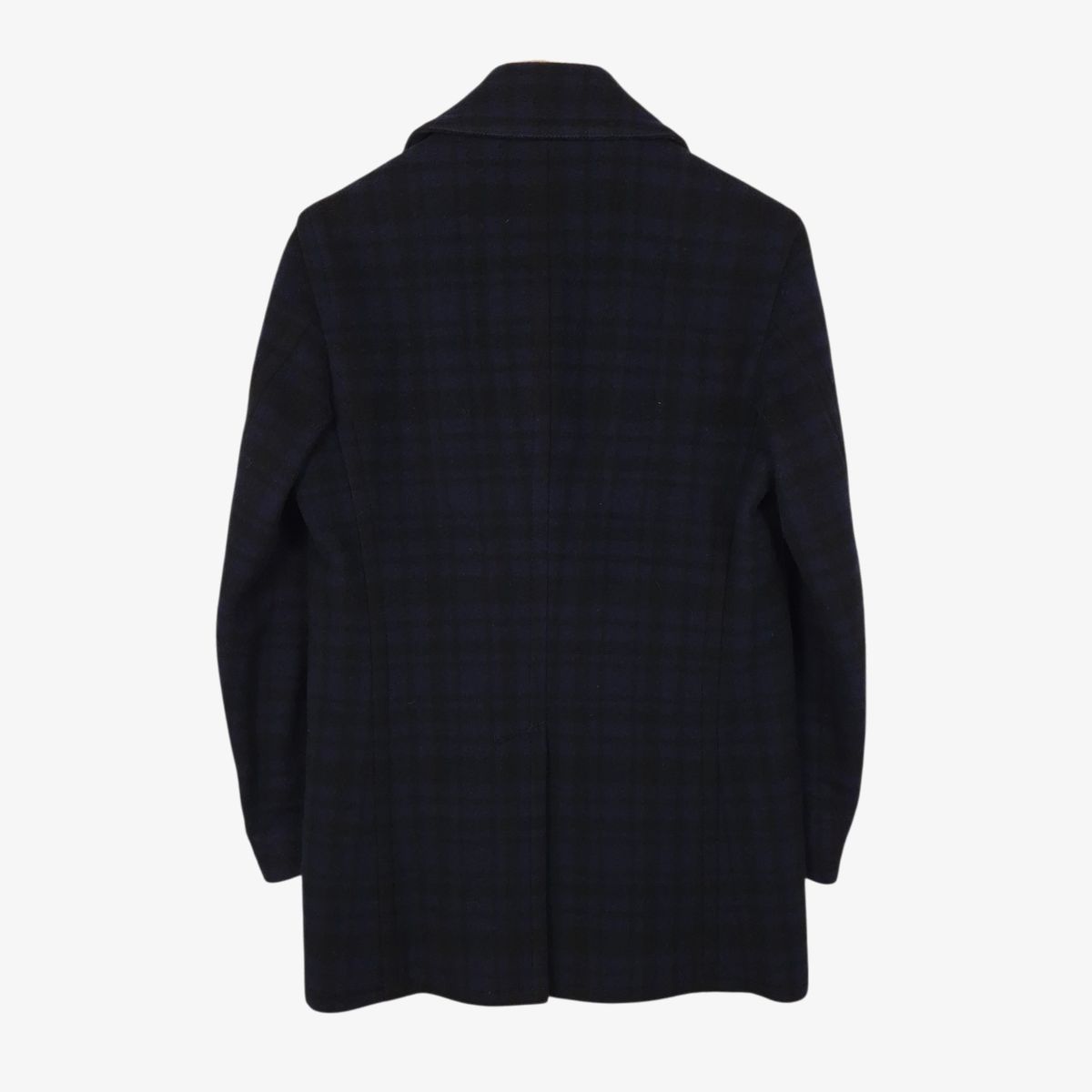 95 バーバリー ブラックレーベル ネイビー チェック ウール コート