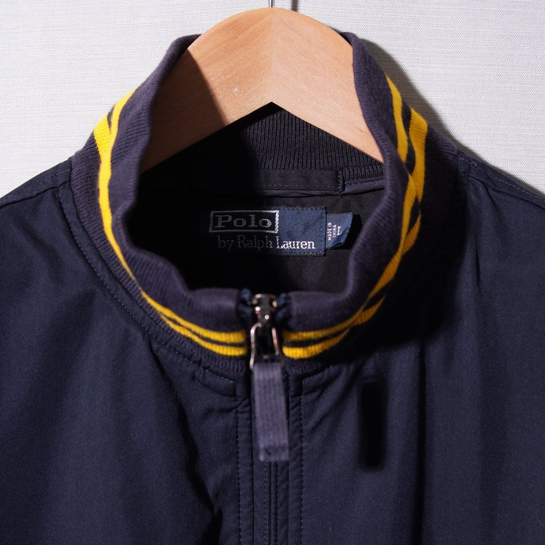 90s ポロ ラルフローレン 刺繍 ブルゾンジャケット ブラック L 古着 中古・古着通販】POLO RALPH LAUREN (ポロ・ラルフローレン) ブルゾン