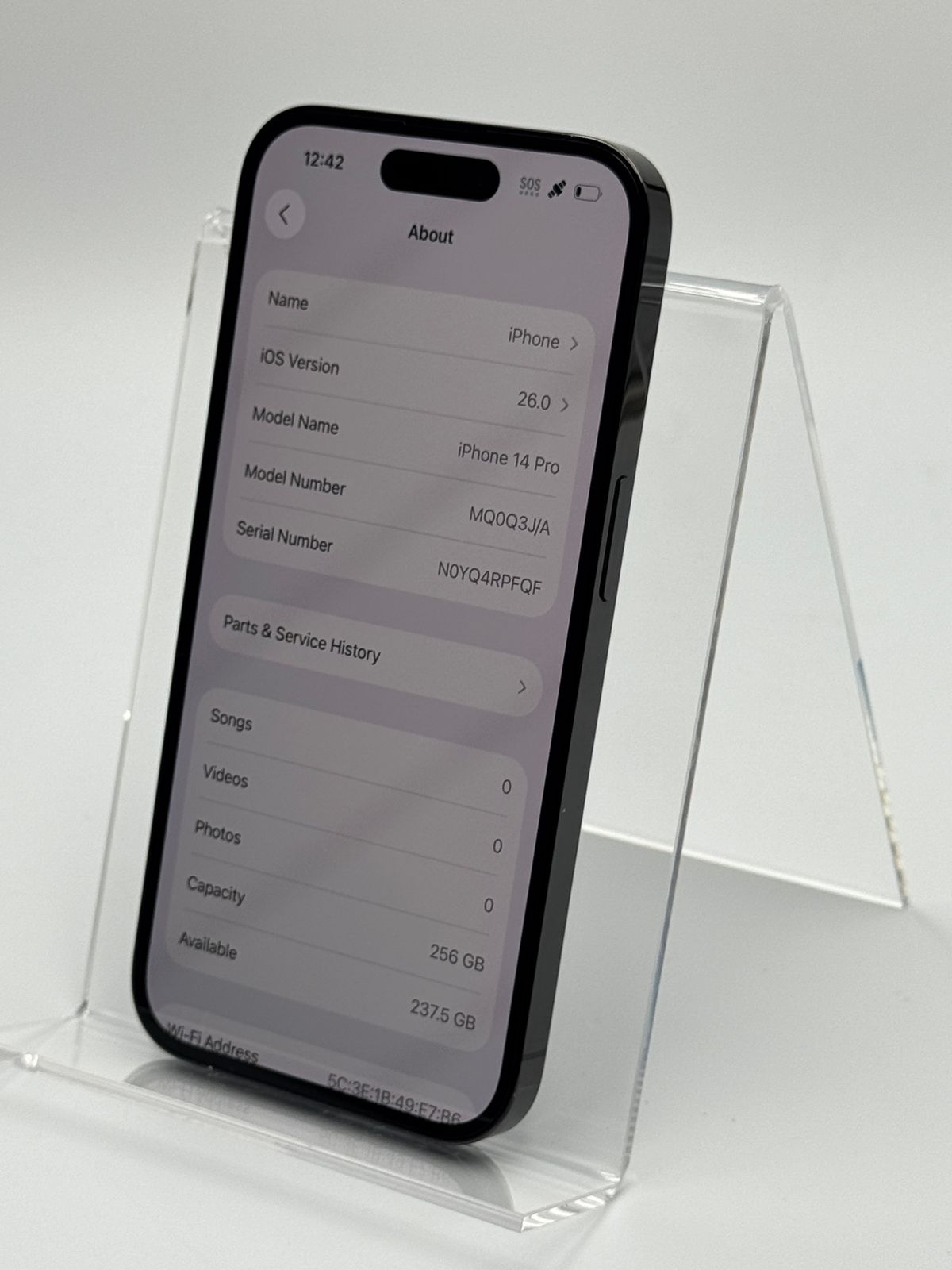 中古B】iPhone 14 Pro 256GB スペースブラック バッテリー【77%】SIM