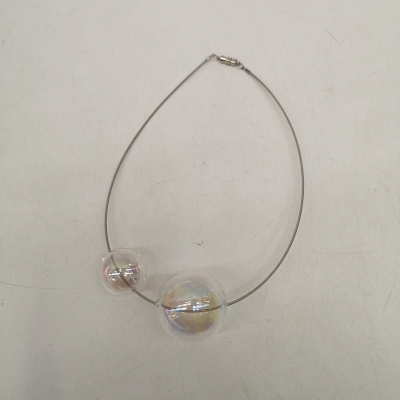 古着 MoMA美術館 シャボン玉 ガラス ネックレス 吉本由美子 レディース