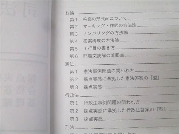 アガルートアカデミー 司法試験 採点実感から読み解く合格答案の「型