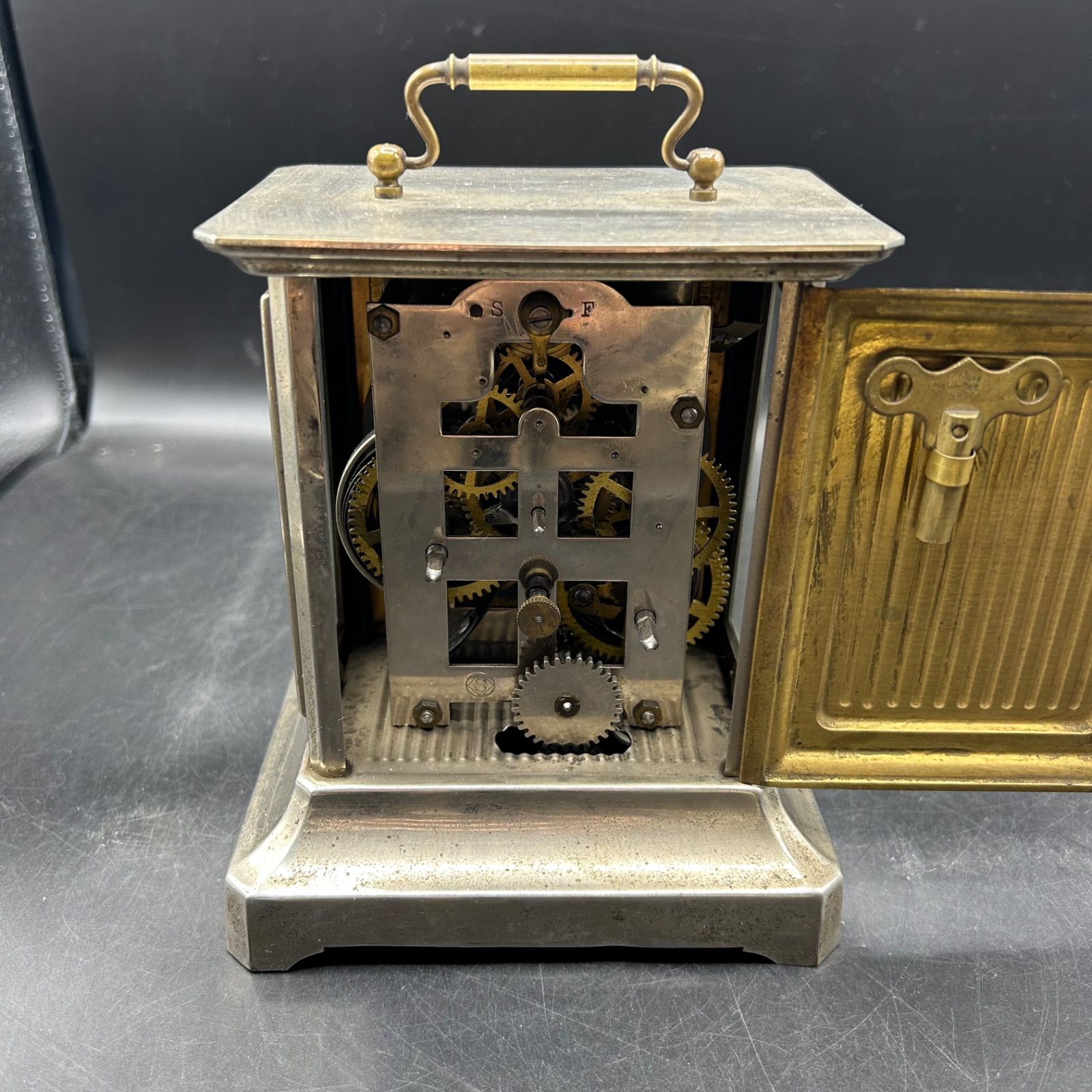 稼動品 アンティーク 精工舎 ゼンマイ式置き時計 オルゴール付 - メルカリ