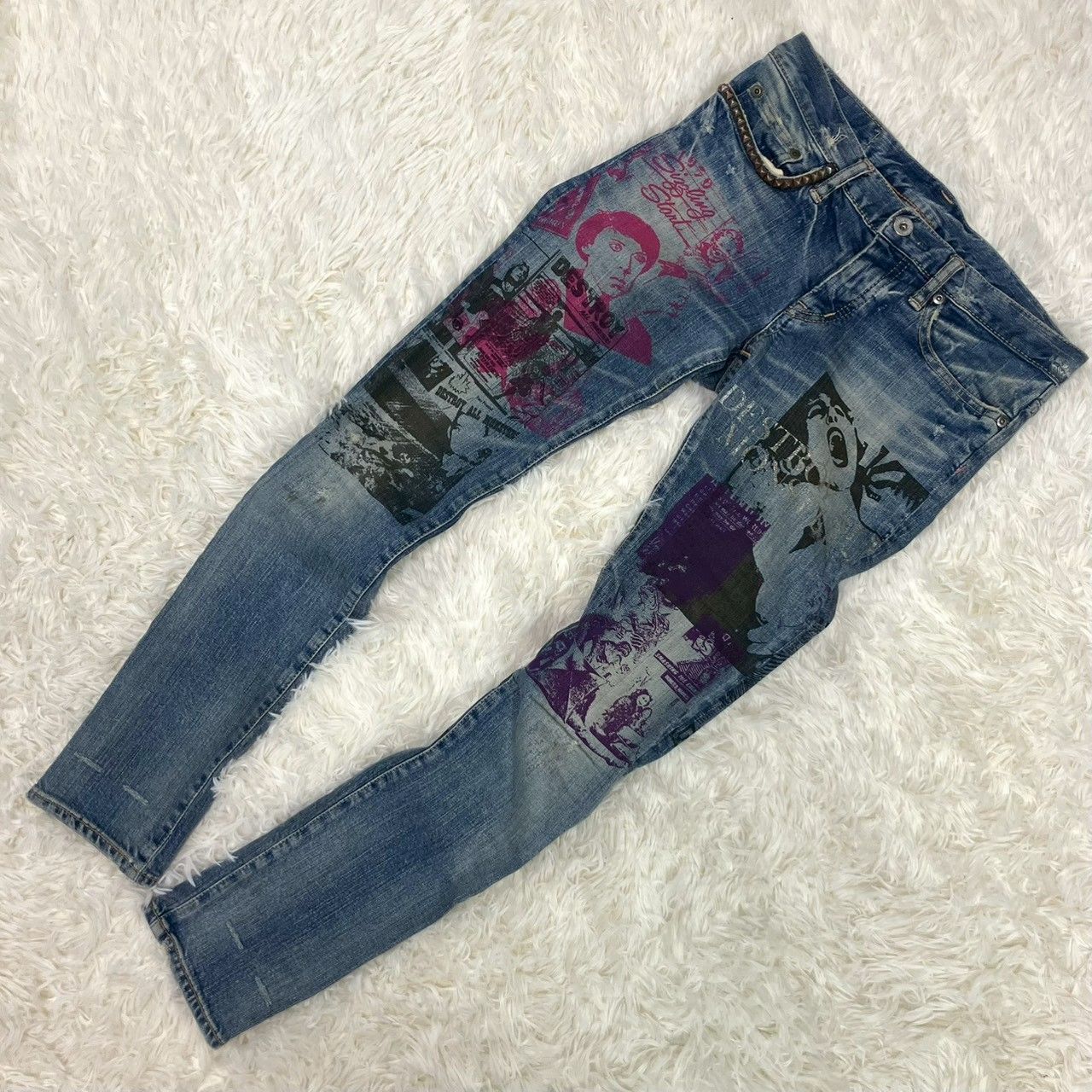 ヒステリックグラマー デニムパンツ デストロイオールモンスターズ