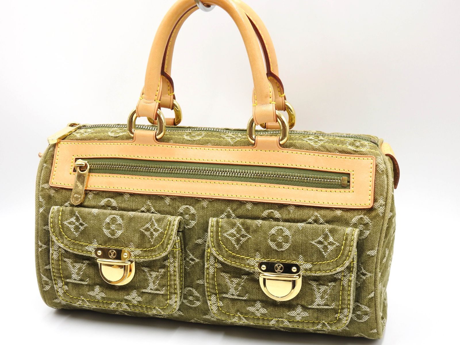 ルイヴィトン ネオスピーディ モノグラムデニム ハンドバッグ ボストン