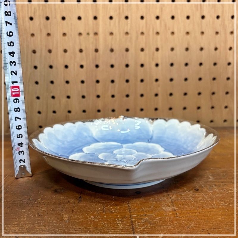 未使用 有田焼 文山窯 プラチナ牡丹 りんご 皿2枚 有田焼 文山窯