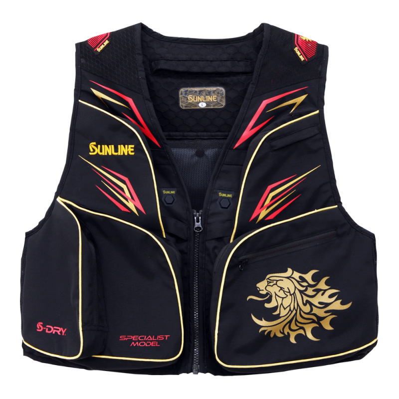 SUNLINE フィッシングベスト 黒/金 SUNLINE フィッシングベスト 黒/金