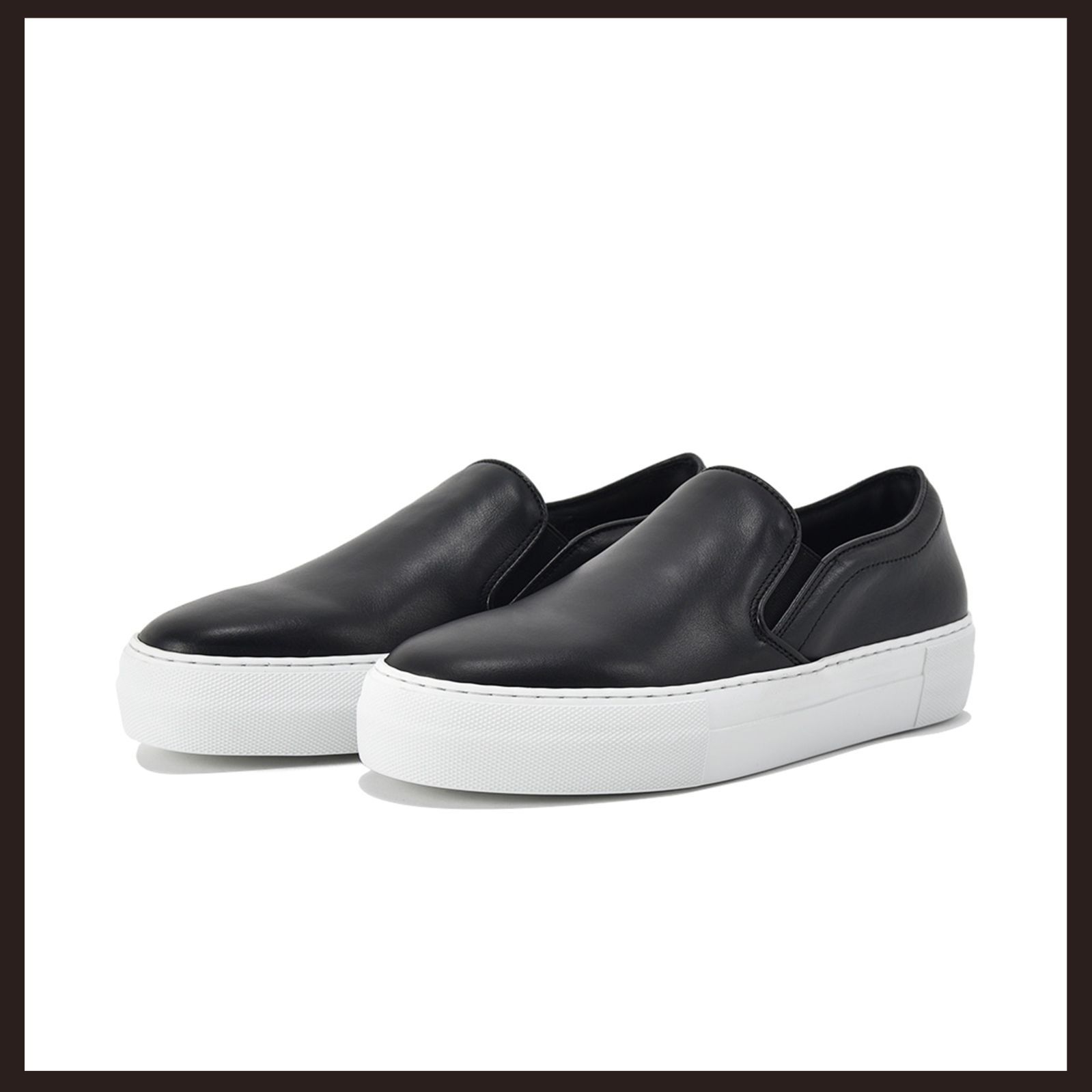 新品 未使用 ペリーコサニー スムースレザー スリッポン スニーカー