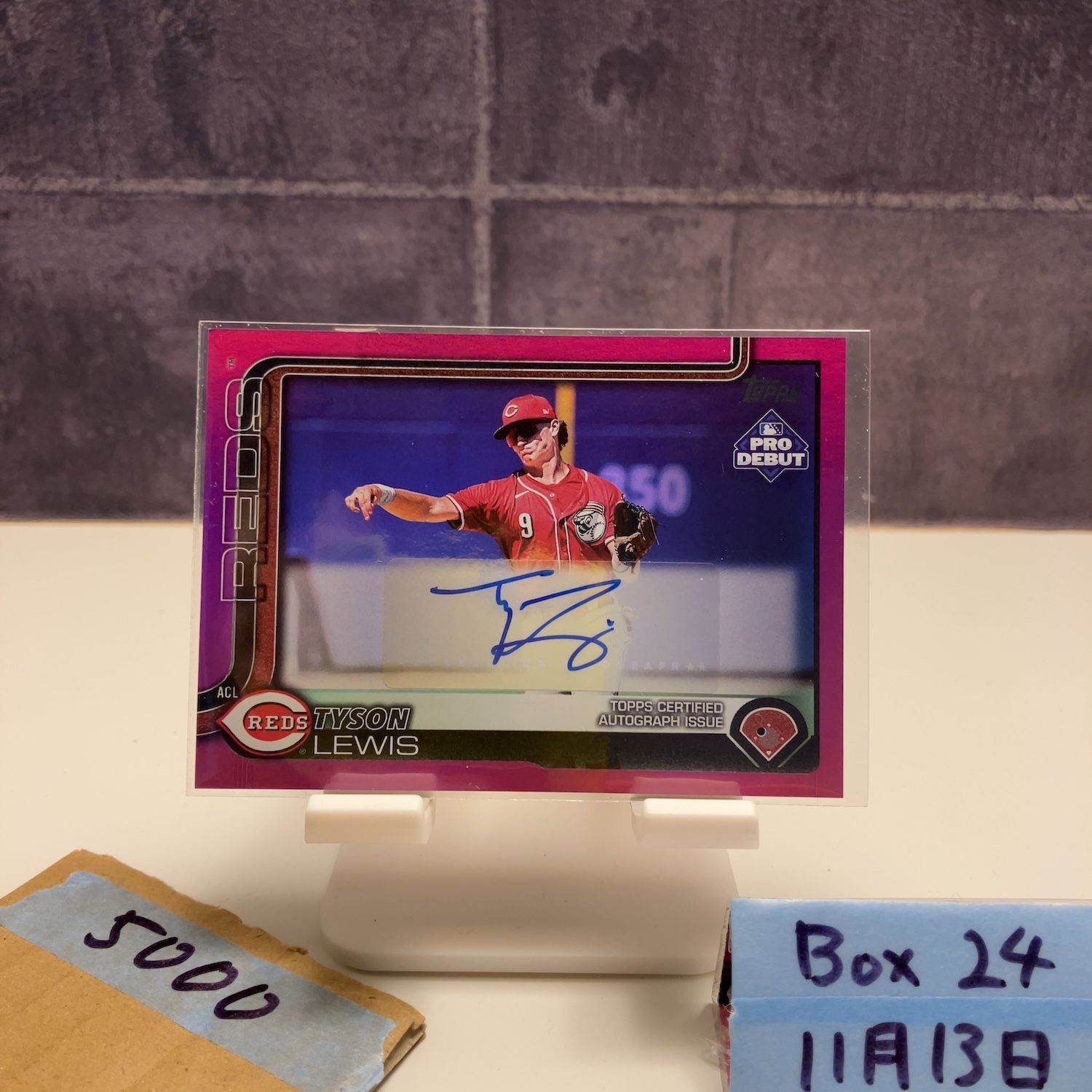 2024 Topps Tyson Lewis 089/199 直筆サインカード ACL Reds Pro Debut