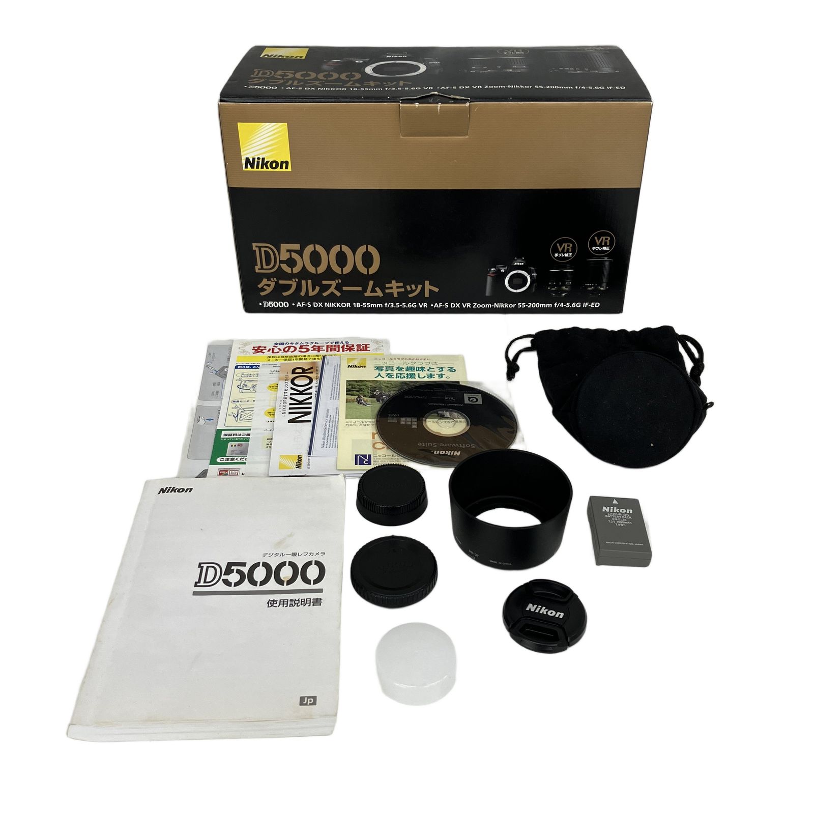 Nikon D5000 デジタル一眼レフカメラ ダブルレンズキット 中古 訳あり