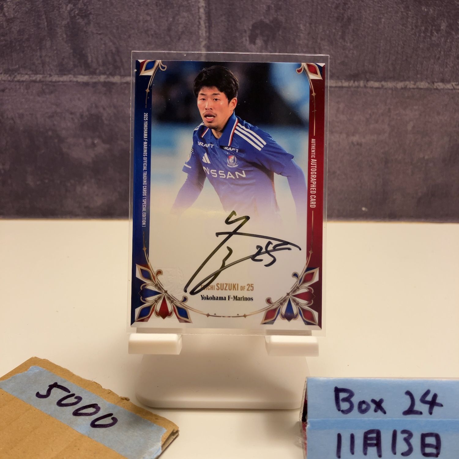 2025 Jリーグ 鈴木冬 Toichi Suzuki /50 直筆サインカード 横浜F