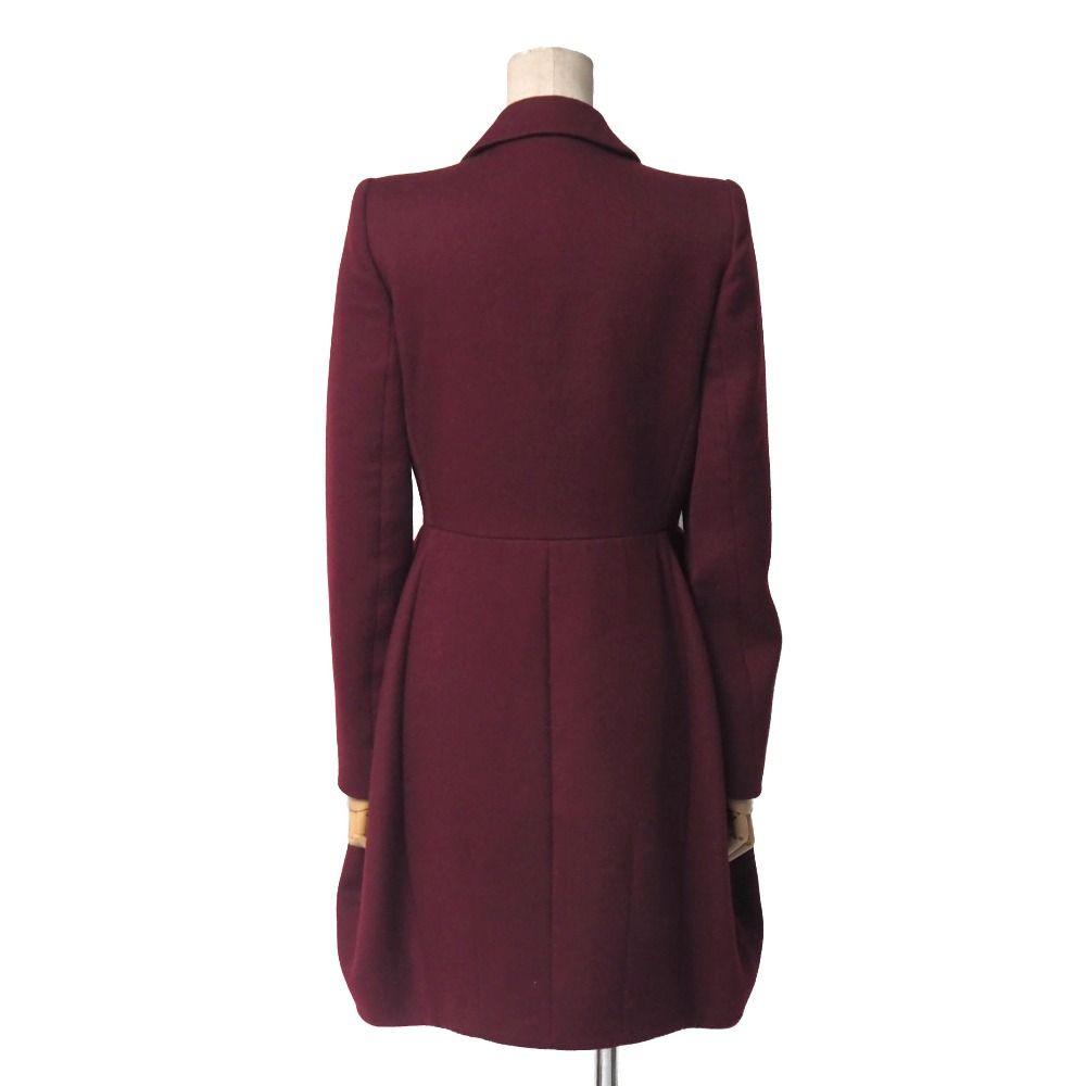 PRADA プラダ コート サイズ38 タック フレア チェスターコート ウール