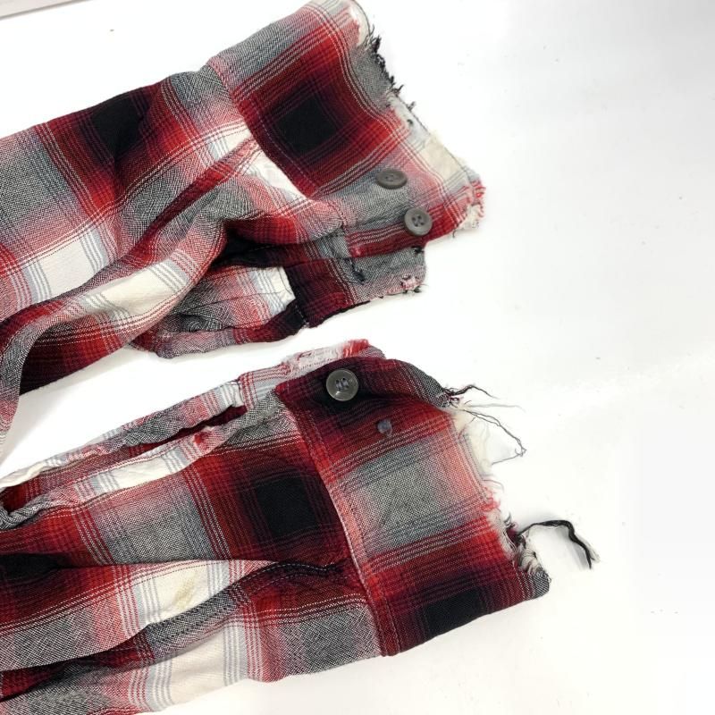 中古】60s Mac Taggart レーヨンオンブレチェックシャツ L レッド[92