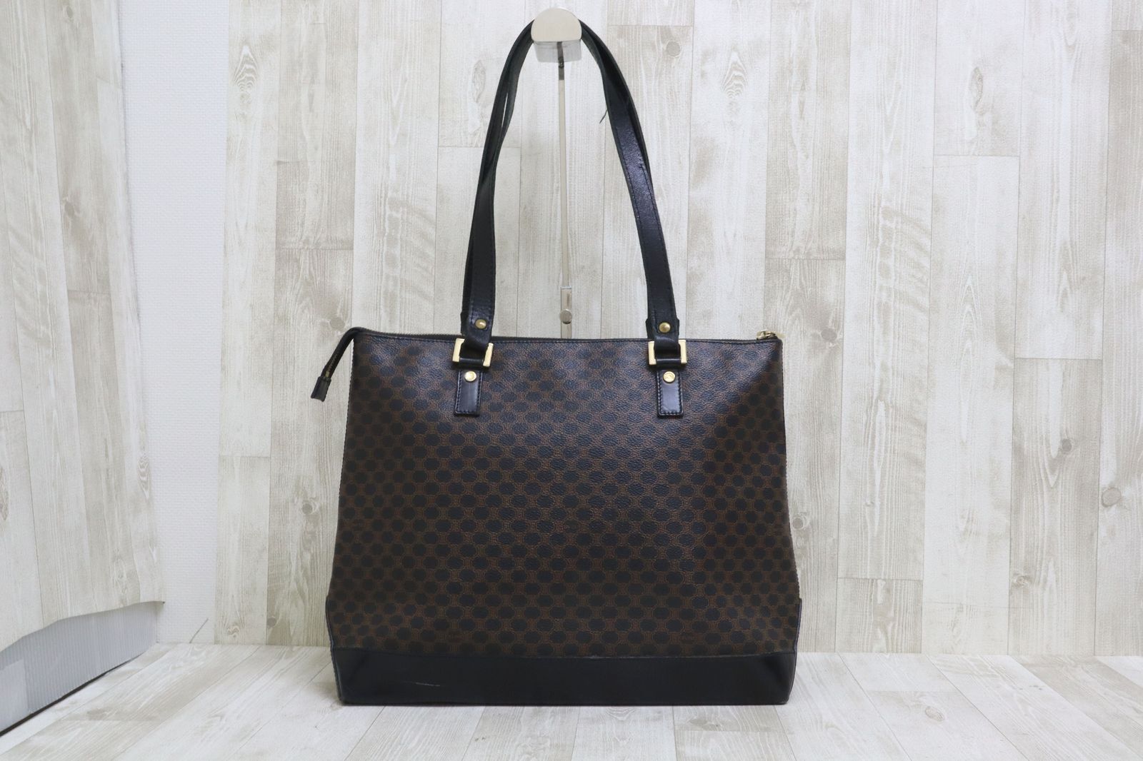 ✨CELINE✨マカダム✨レザー×PVC✨ブラック✨トートバッグ✨ハンドバッグ✨ ✨CELINE✨マカダム✨レザー×PVC✨ブラック✨トートバッグ✨ハンドバッグ✨