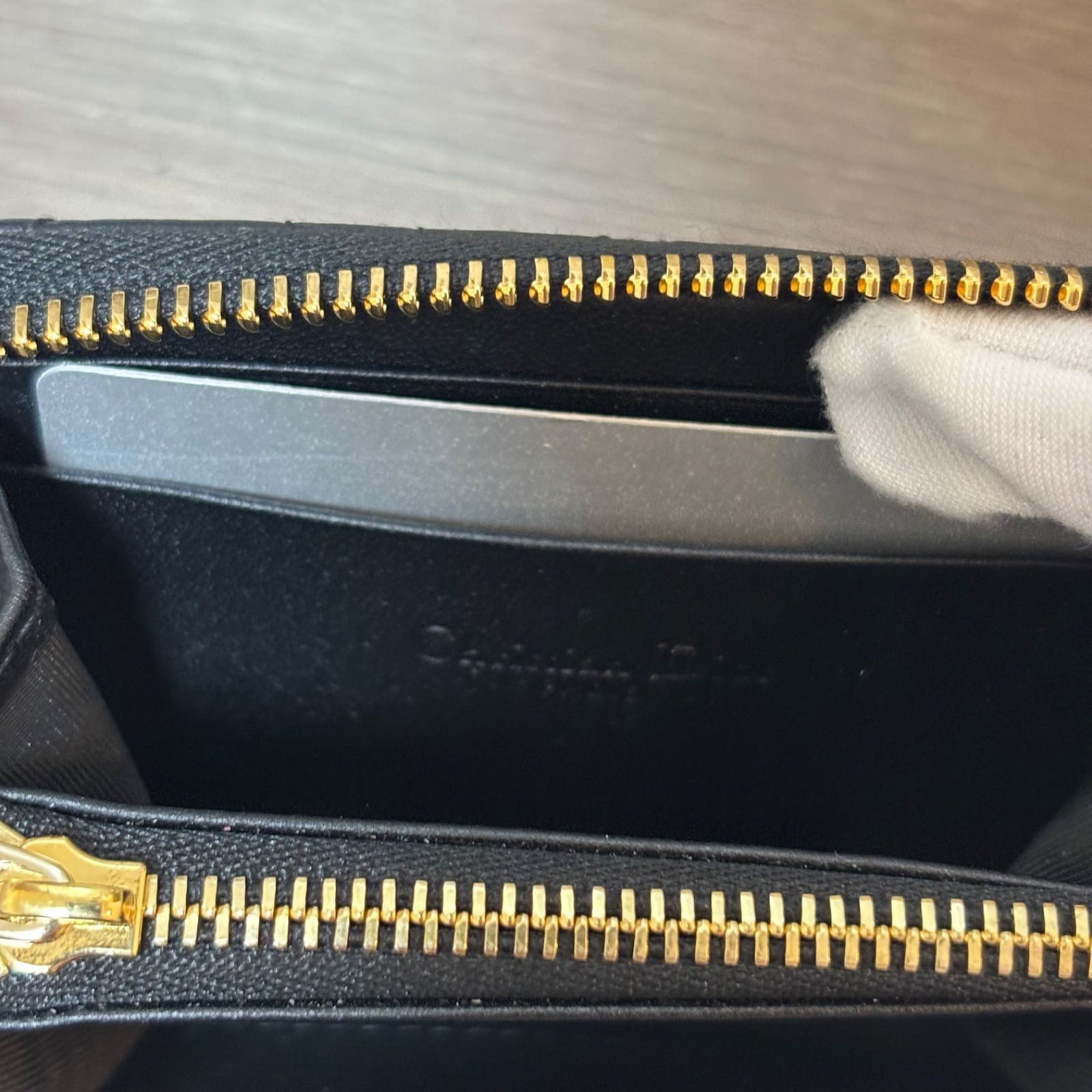 ☆ Christian Dior レディディオール カナージュ レザー コインケース 