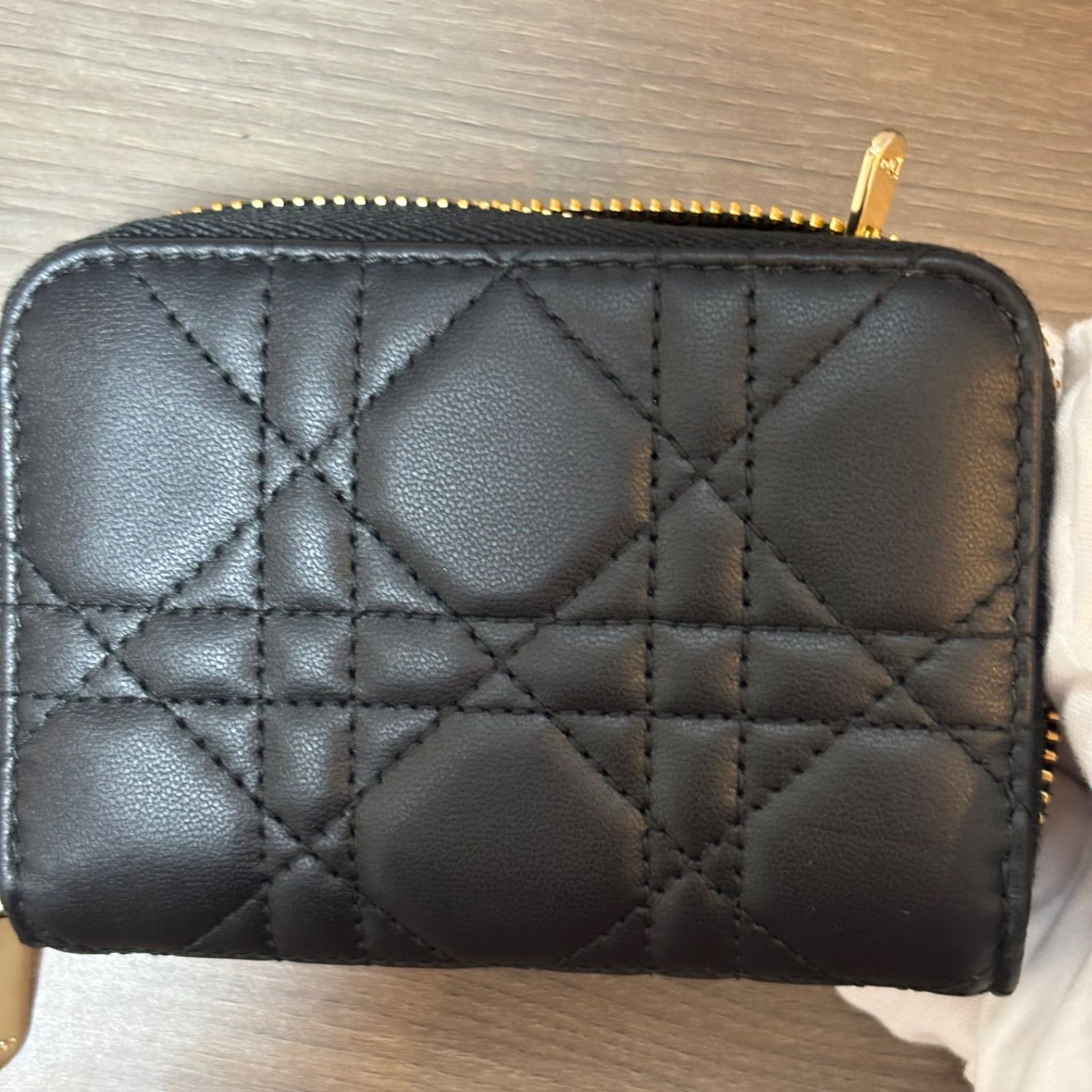 ☆ Christian Dior レディディオール カナージュ レザー コインケース 
