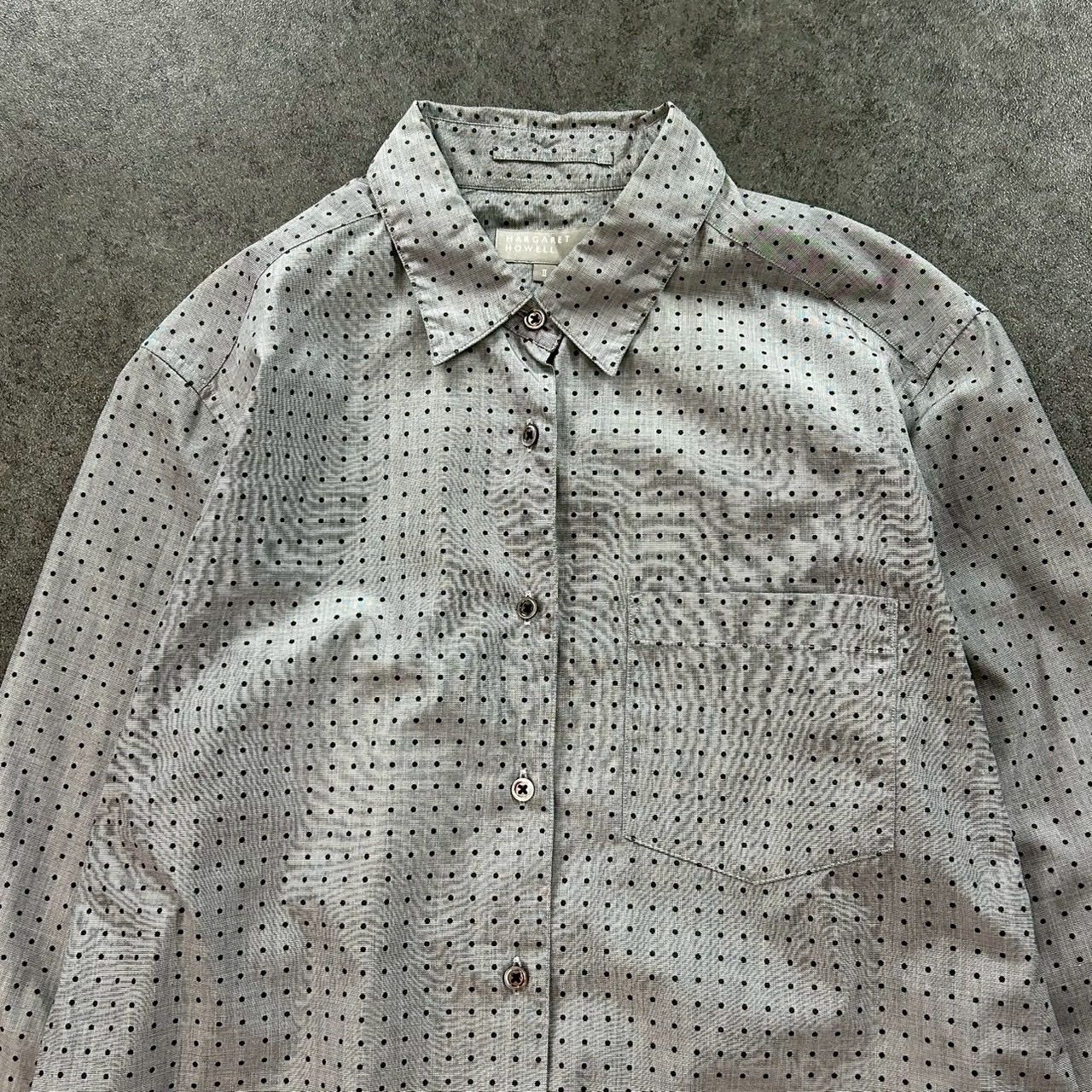 日本製 MHL. MARGARET HOWELL マーガレットハウエル 長袖シャツ ドット