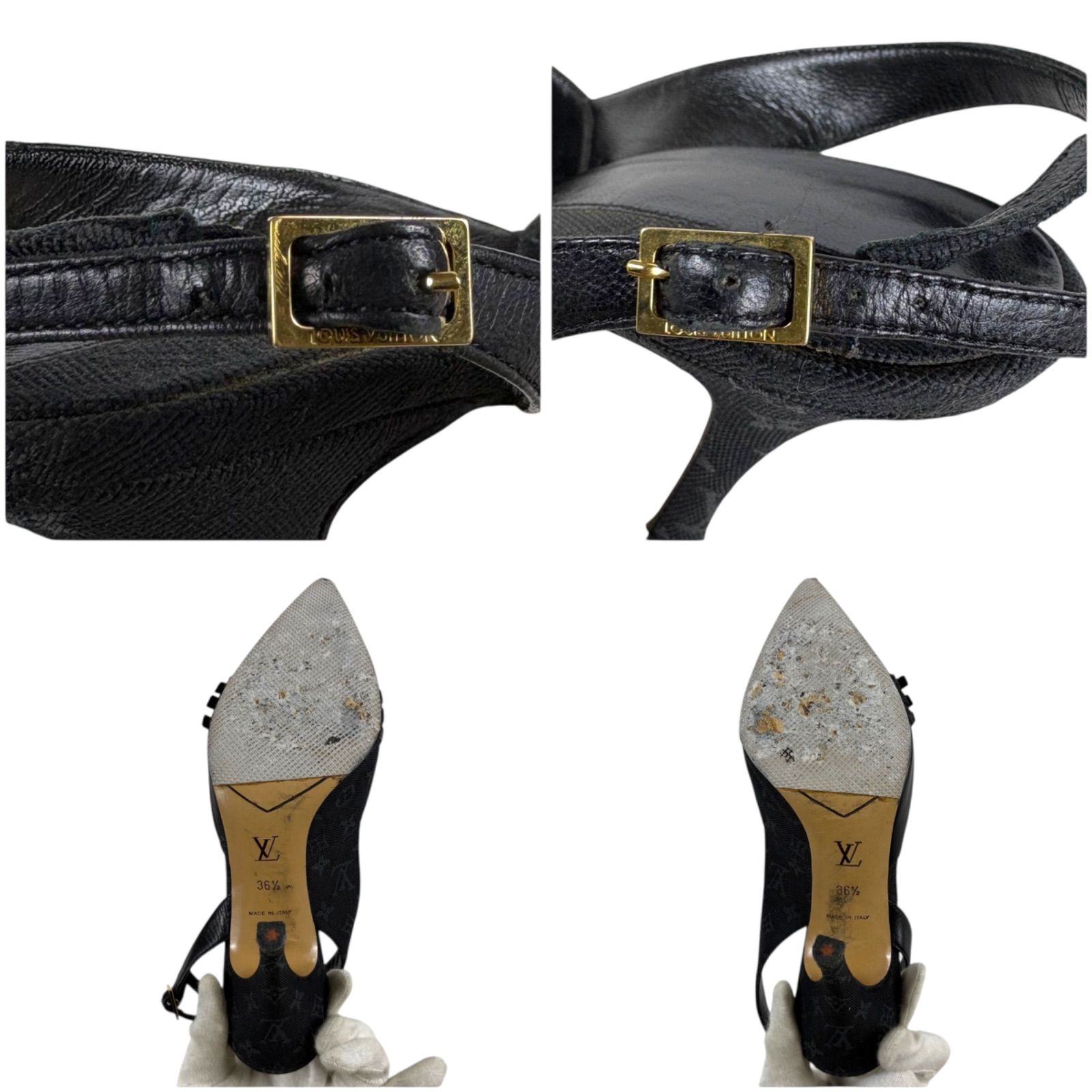 LOUIS VUITTON ルイヴィトン モノグラムミニ ポインテッドトゥ