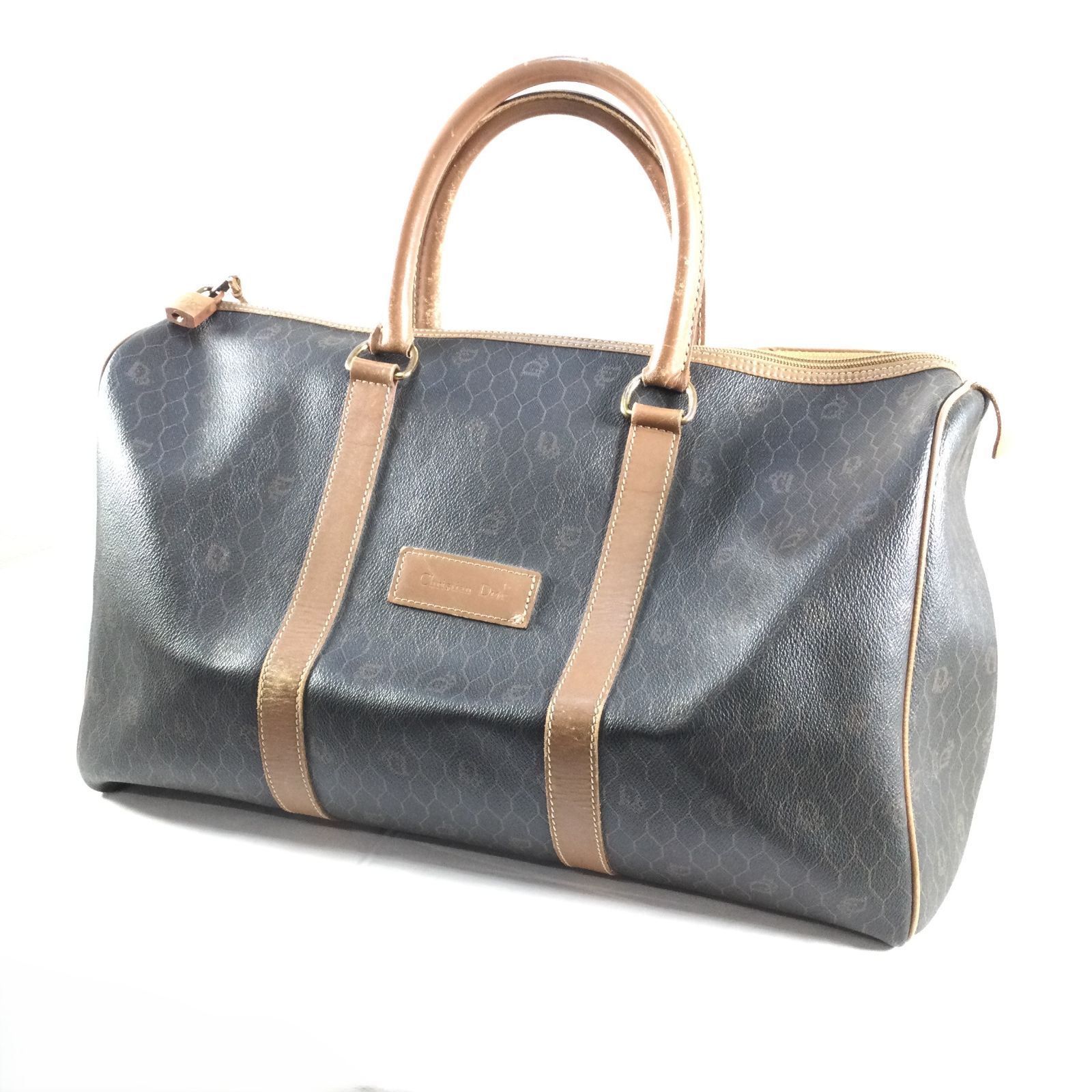 Christian Dior クリスチャンディオール ボストンバッグ ハニカム柄