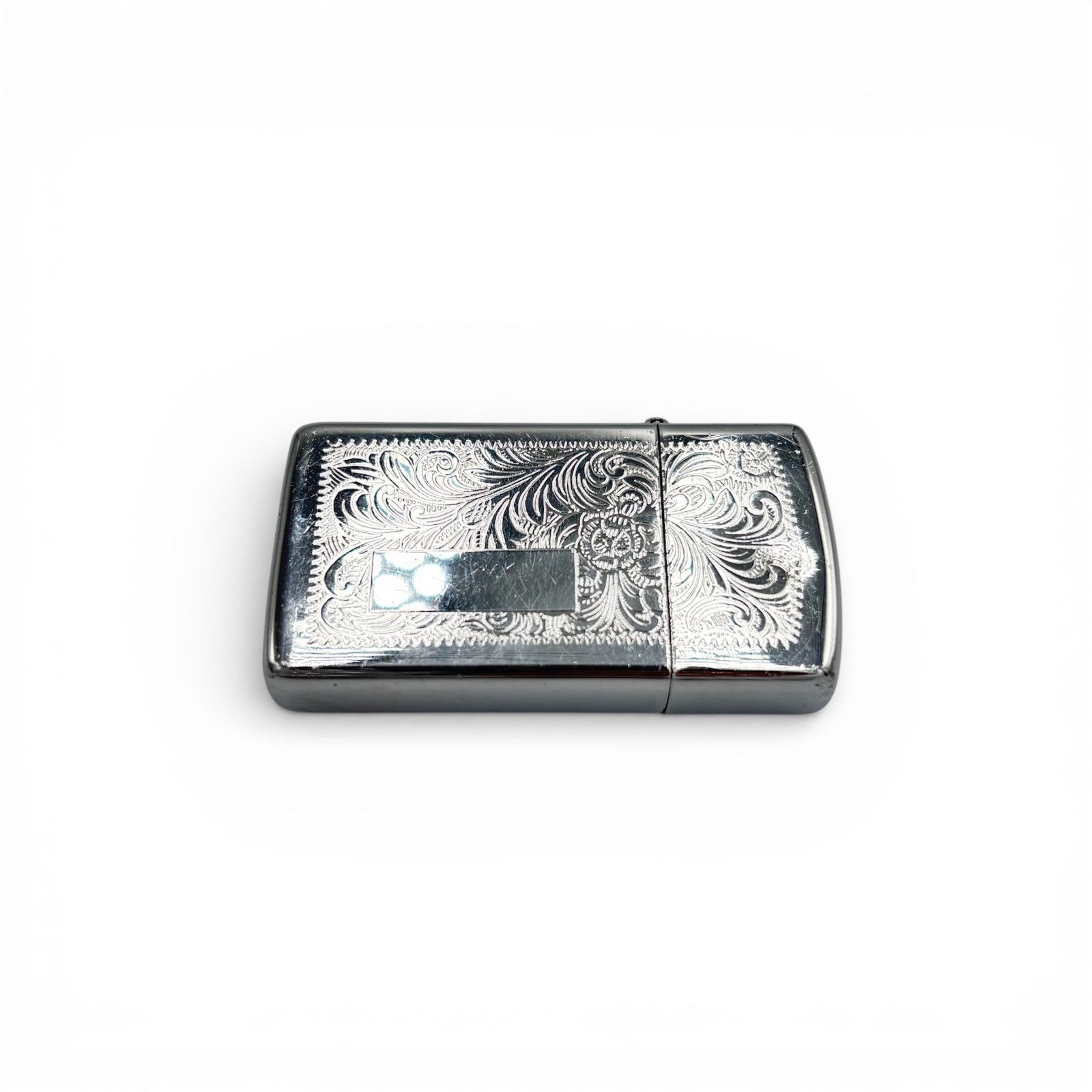 □ZIPPO ジッポー アラベスク彫刻 シルバー オイルライター USA製 