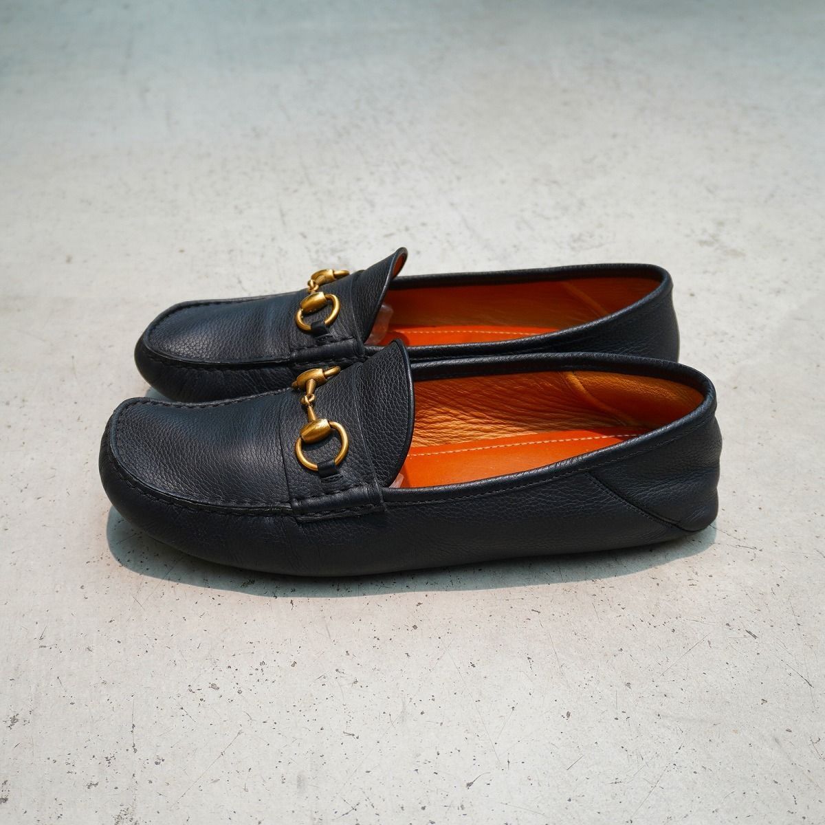 正規 GUCCI グッチ ドライビング レザー シューズ ローファー モカシン