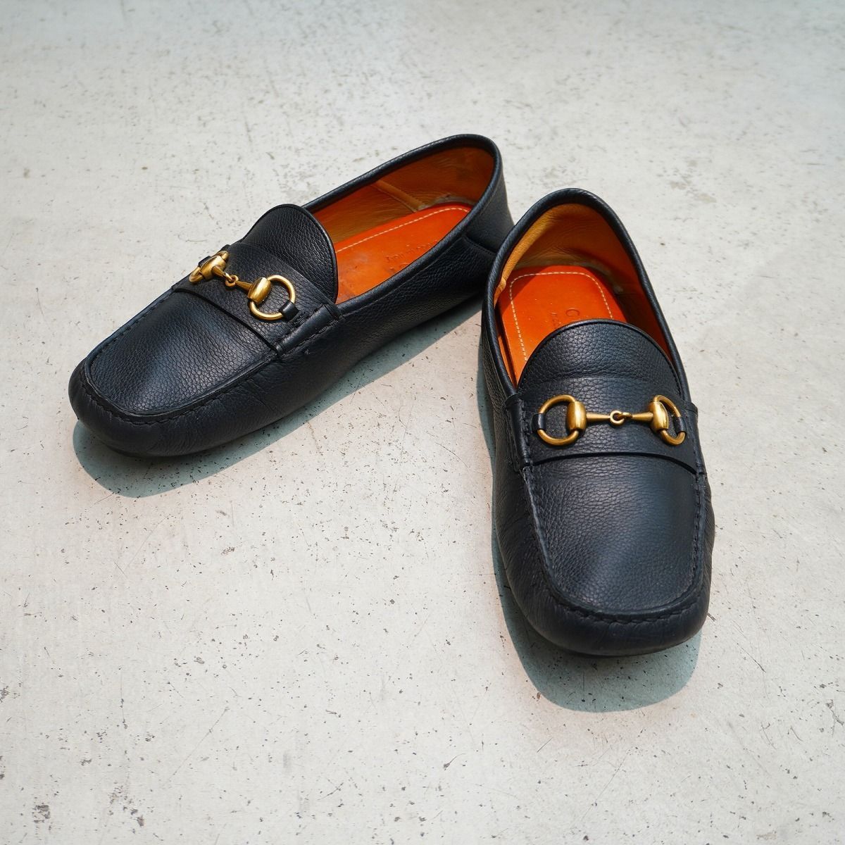 正規 GUCCI グッチ ドライビング レザー シューズ ローファー モカシン