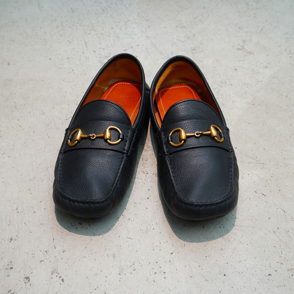 正規 GUCCI グッチ ドライビング レザー シューズ ローファー モカシン