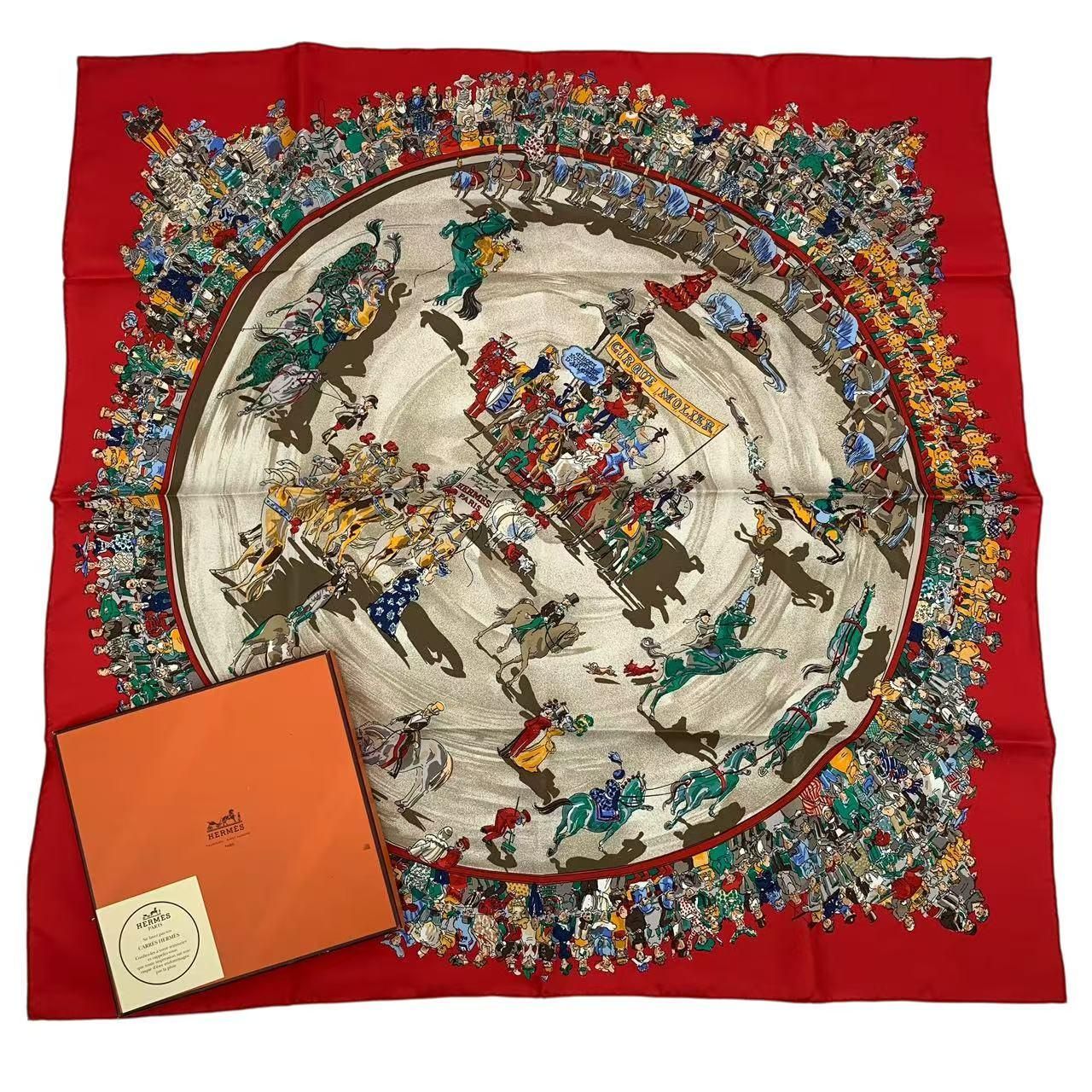 新品同様 HERMES エルメス カレ90 CIRQUE MOLIER モリエサーカス