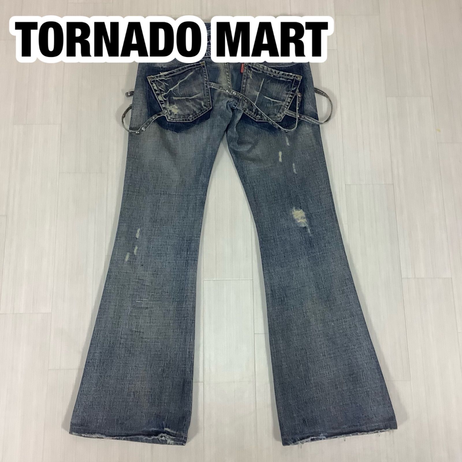 トルネードマート フレアデニム ブーツカット TORNADO MART トルネードマート スタッズ ブーツカット デニムパンツ