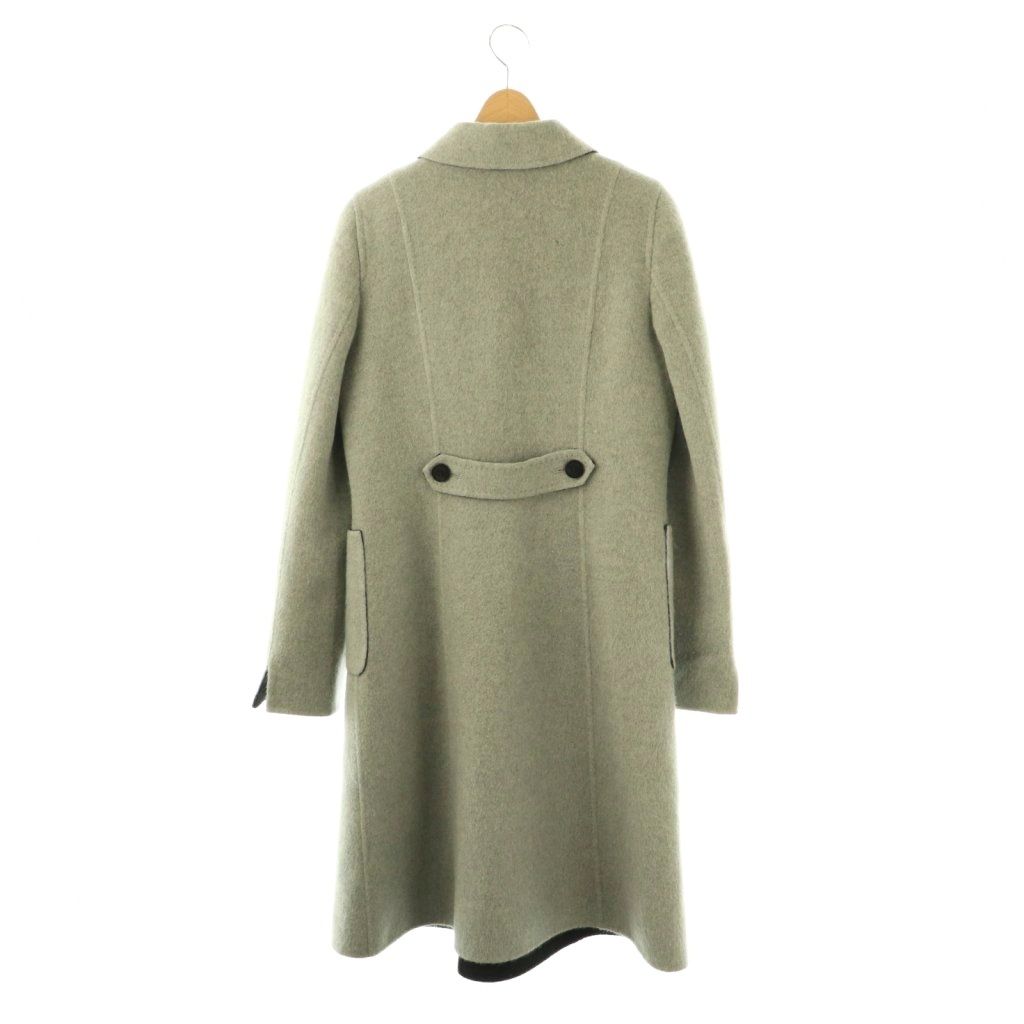 ハロッズ Harrods アンゴラ ウール混 ロングコート アウター グレー