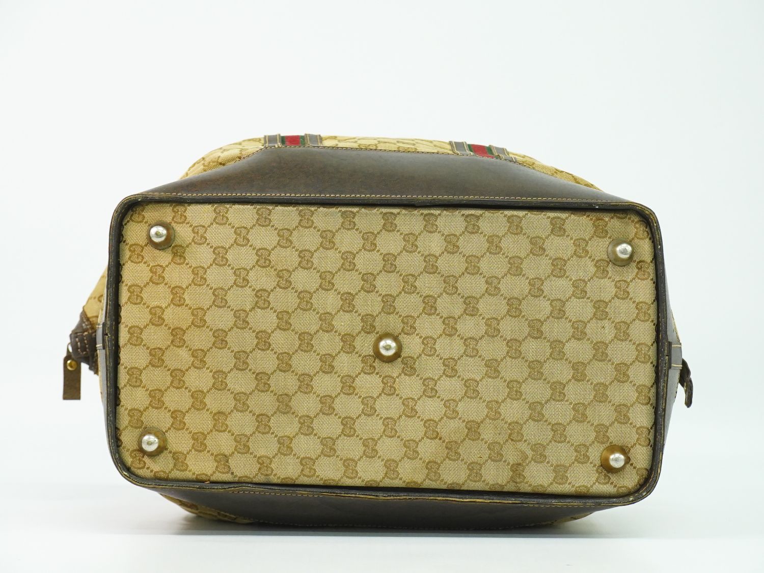本物 グッチ GUCCI オールドグッチ シェリーライン GGキャンバス 