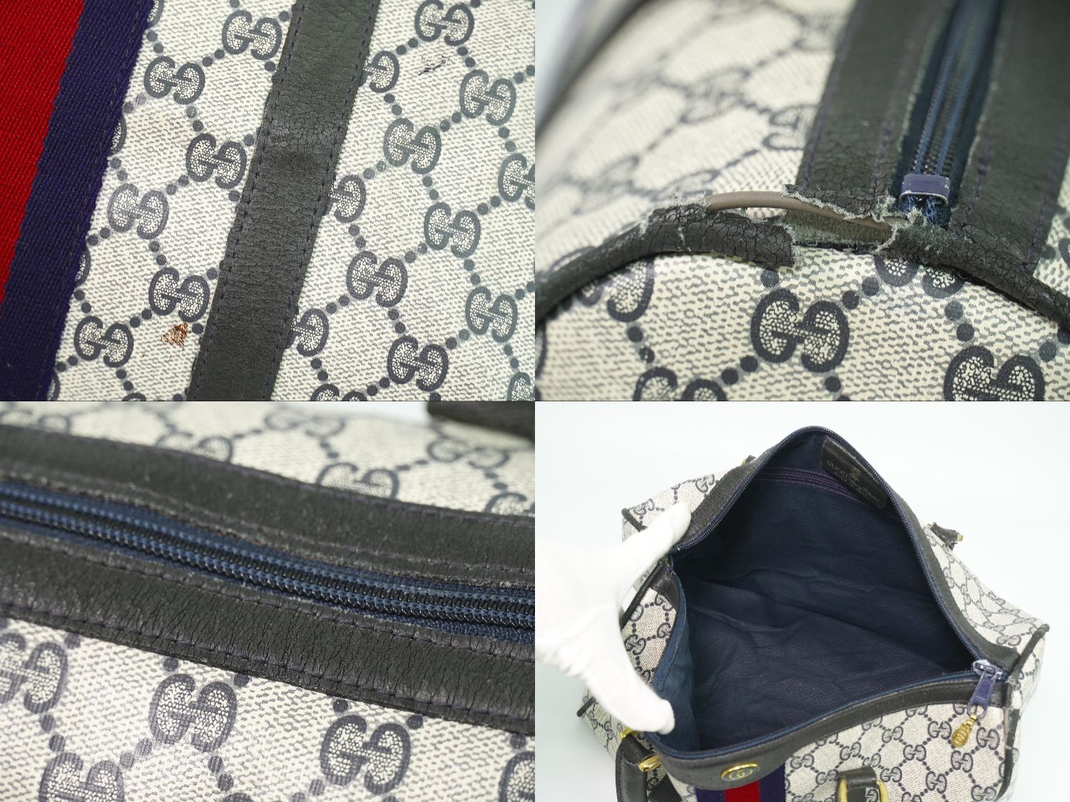 本物 グッチ GUCCI オールドグッチ シェリーライン GGスプリーム ミニ