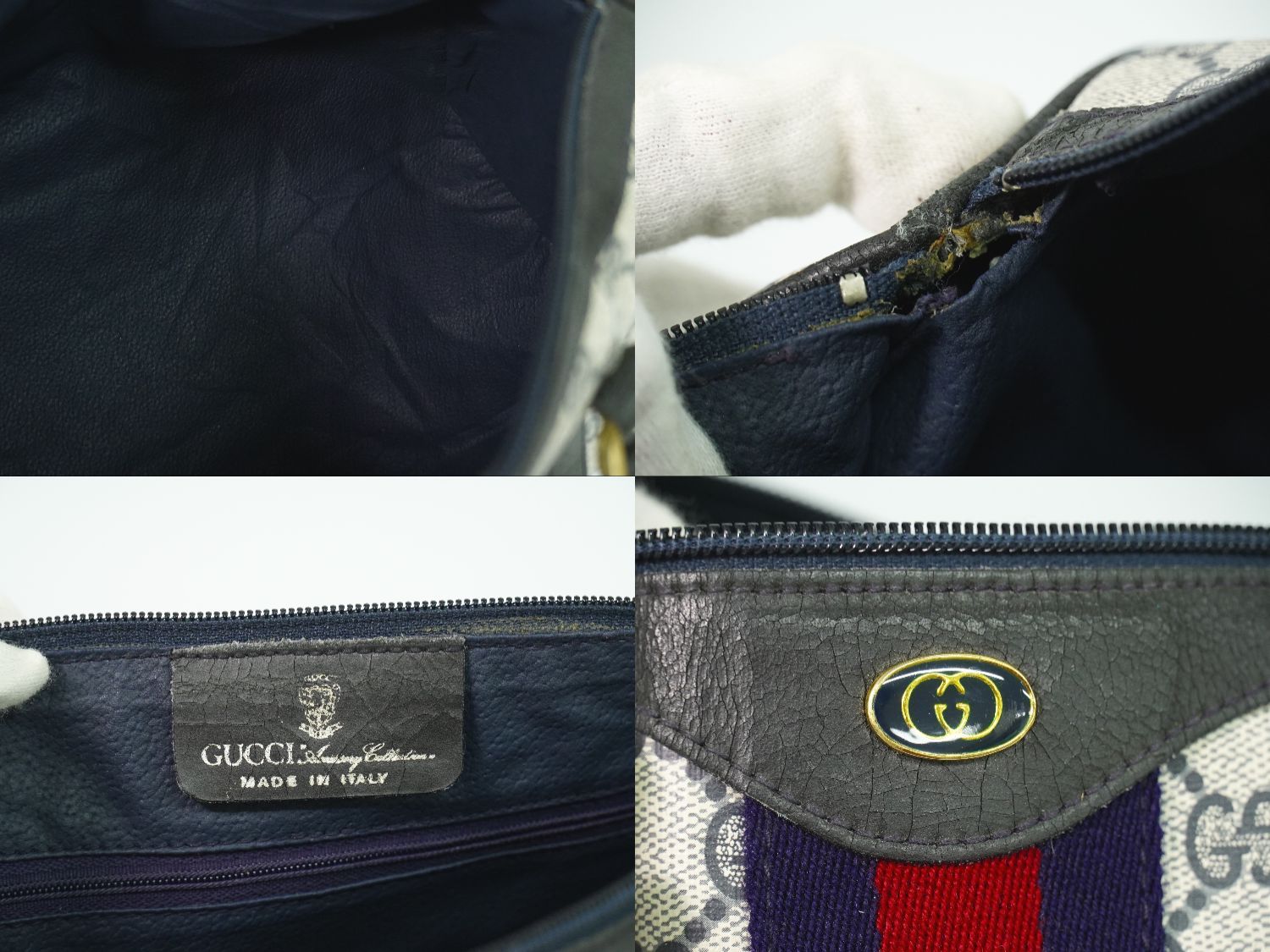 本物 グッチ GUCCI オールドグッチ シェリーライン GGスプリーム ミニ