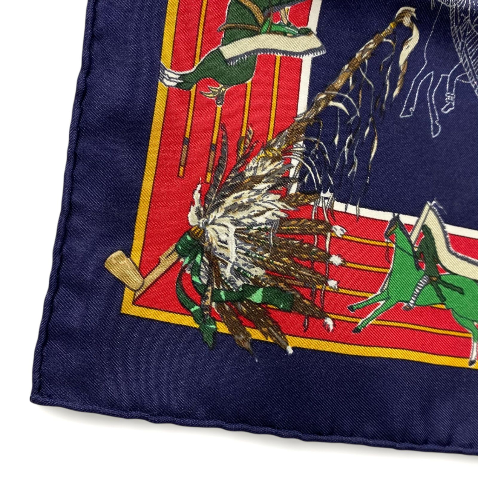 ◇エルメス◇プチカレ/カレ45/ガヴロッシュ/パウニー族の首長/希少品/レア エルメス カレ45 PANI LA SHAR PAWNEE シルクスカーフ パウニー族の