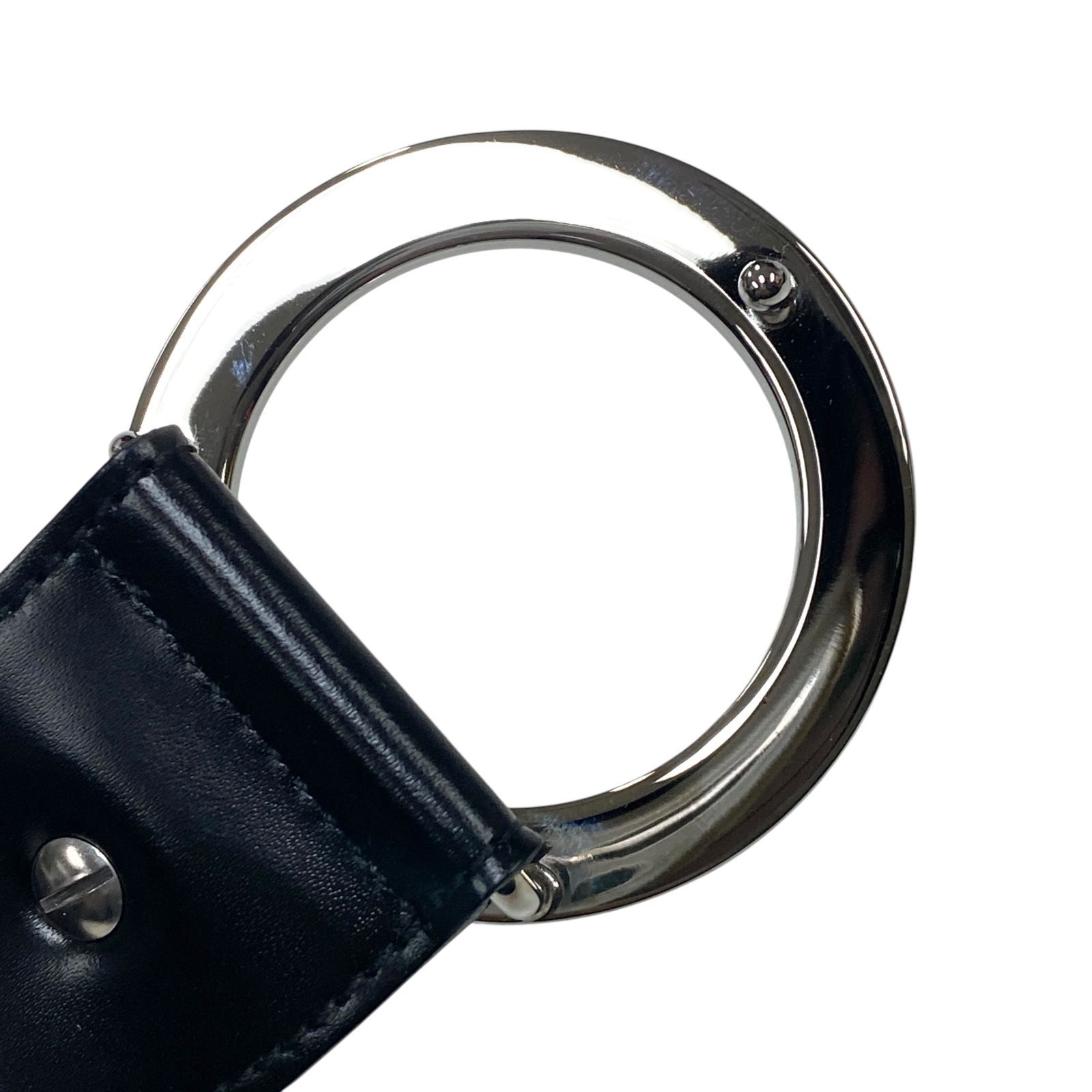 未使用品 BVLGARI ブルガリ サークル金具 ロゴマニア レザーベルト