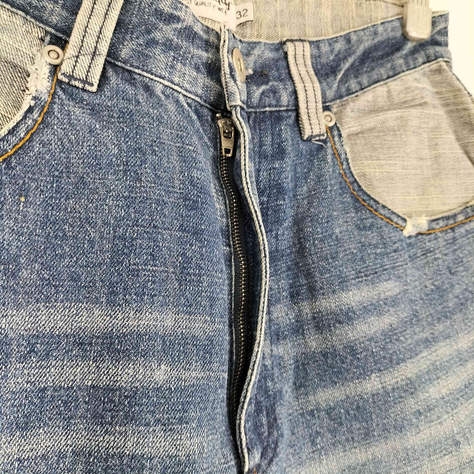 ユーズドフルギ USED古着 ツギハギ ワイドデニム メンズ US：32-33 
