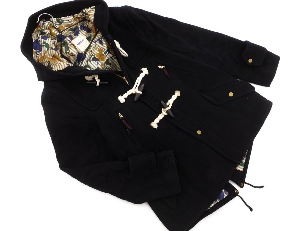 Ne-net ネネット ウール混 ダッフル コート size3/紺 ◇□ レディース
