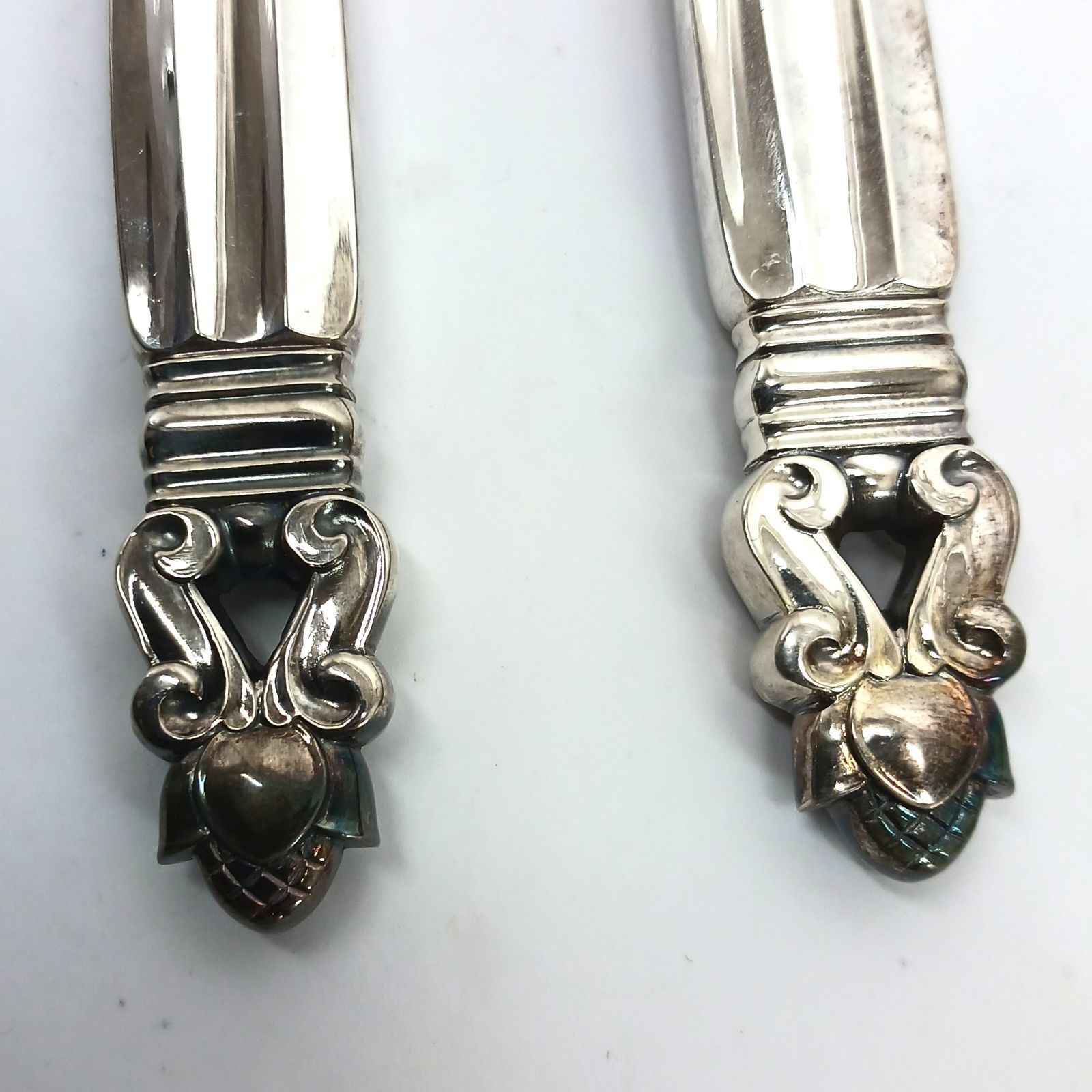 【未使用】ジョージジェンセン ACORN エコーン ディナーナイフ 2本組 純銀 Georg Jensen ジョージジェンセン ACORN エコーン ディナーナイフ
