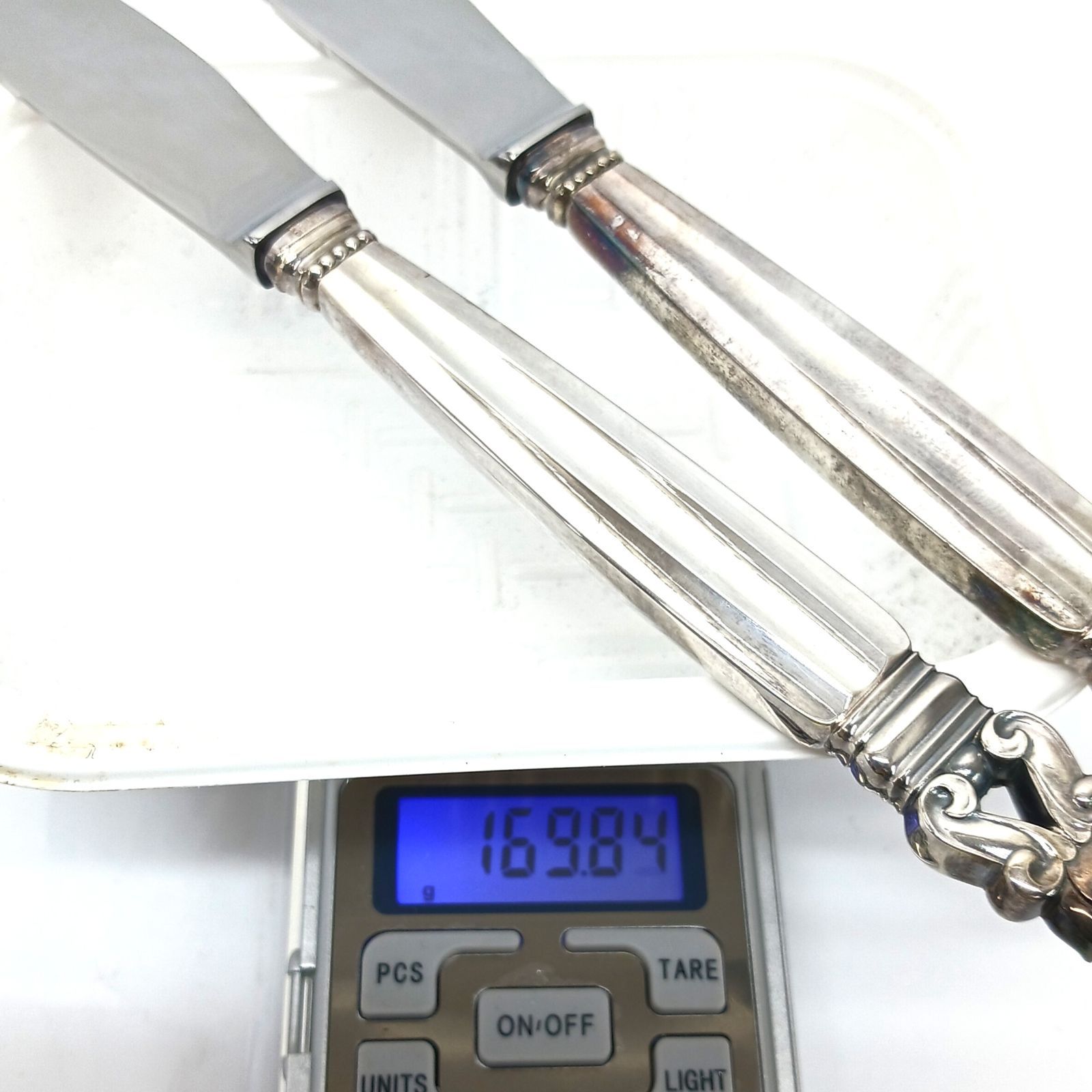 【未使用】  エコーン ACORN ディナーナイフ 2本組 Georg Jensen ジョージジェンセン ACORN エコーン ディナーナイフ