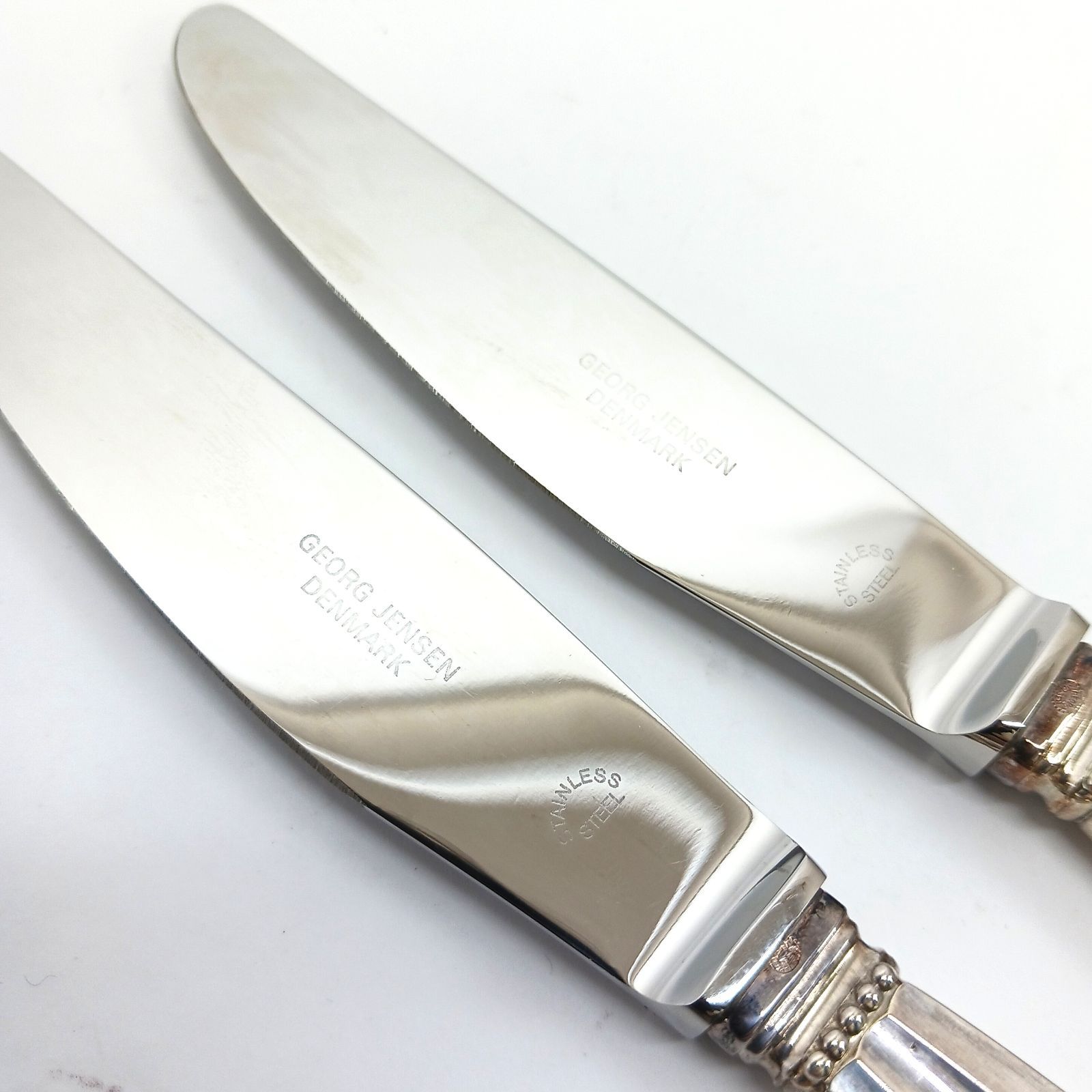 【未使用】ジョージジェンセン ACORN エコーン ディナーナイフ 2本組 純銀 Georg Jensen ジョージジェンセン ACORN エコーン ディナーナイフ