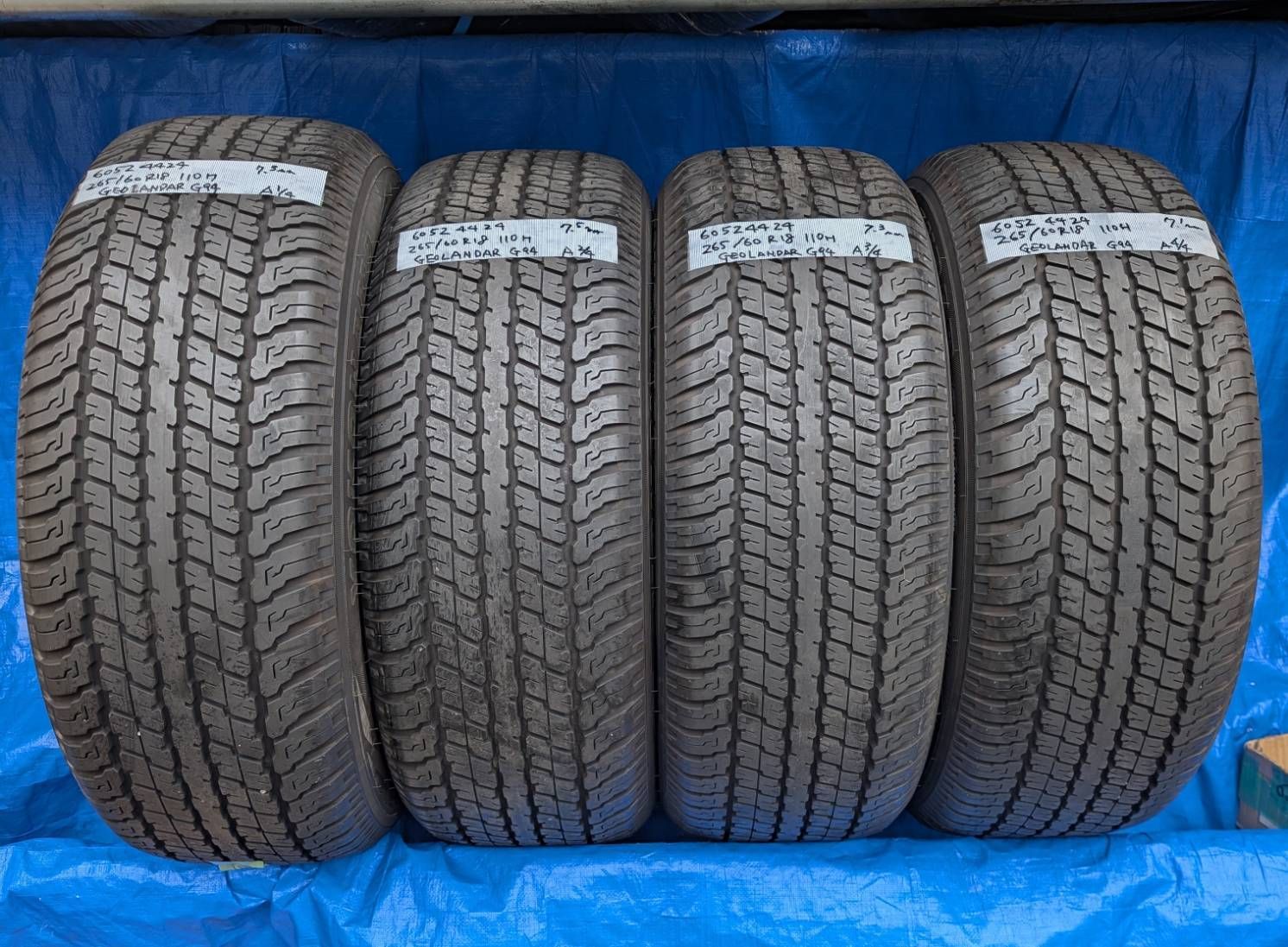6052）265/60R18 110H YOKOHAMA GEOLANDAR G94 2024年 中古品4本