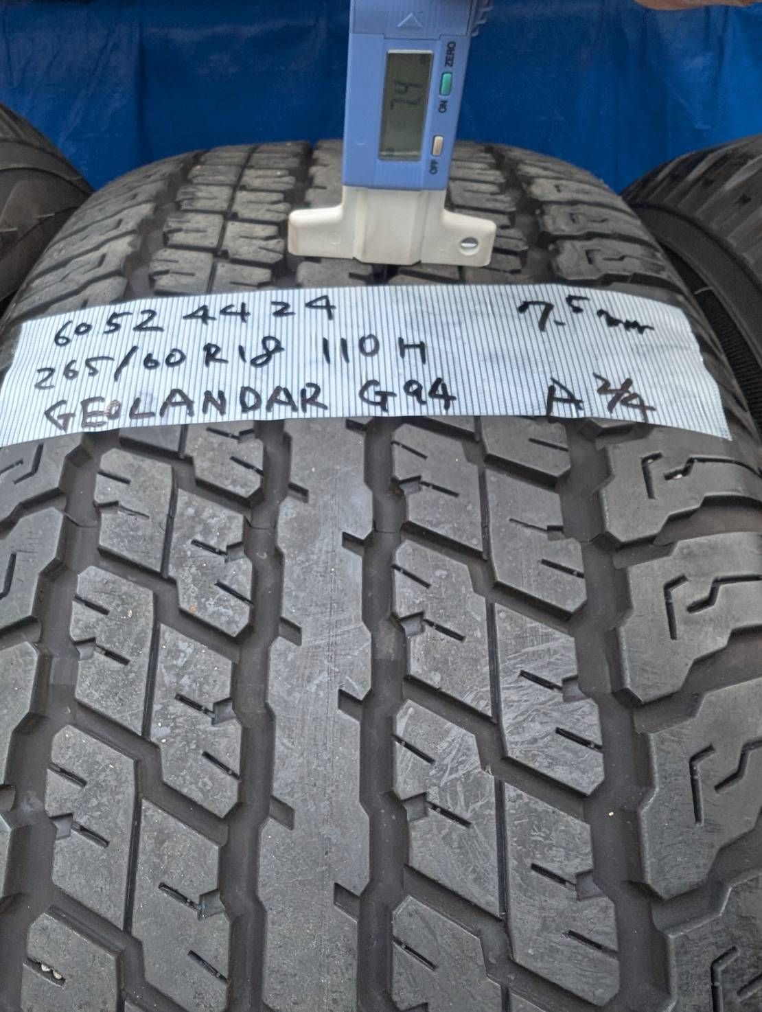 6052）265/60R18 110H YOKOHAMA GEOLANDAR G94 2024年 中古品4本