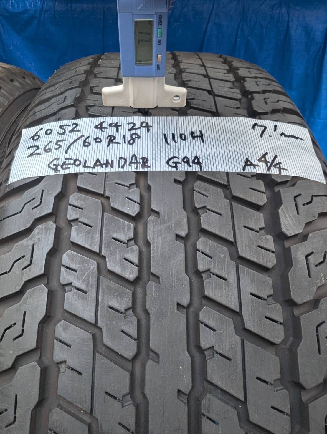 6052）265/60R18 110H YOKOHAMA GEOLANDAR G94 2024年 中古品4本