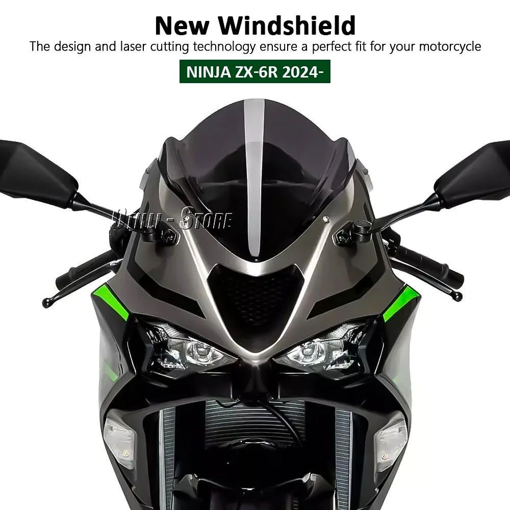 送料無料】川崎 Kawasaki 忍者 Ninja ZX-6R 2024用 前面風防ガラス